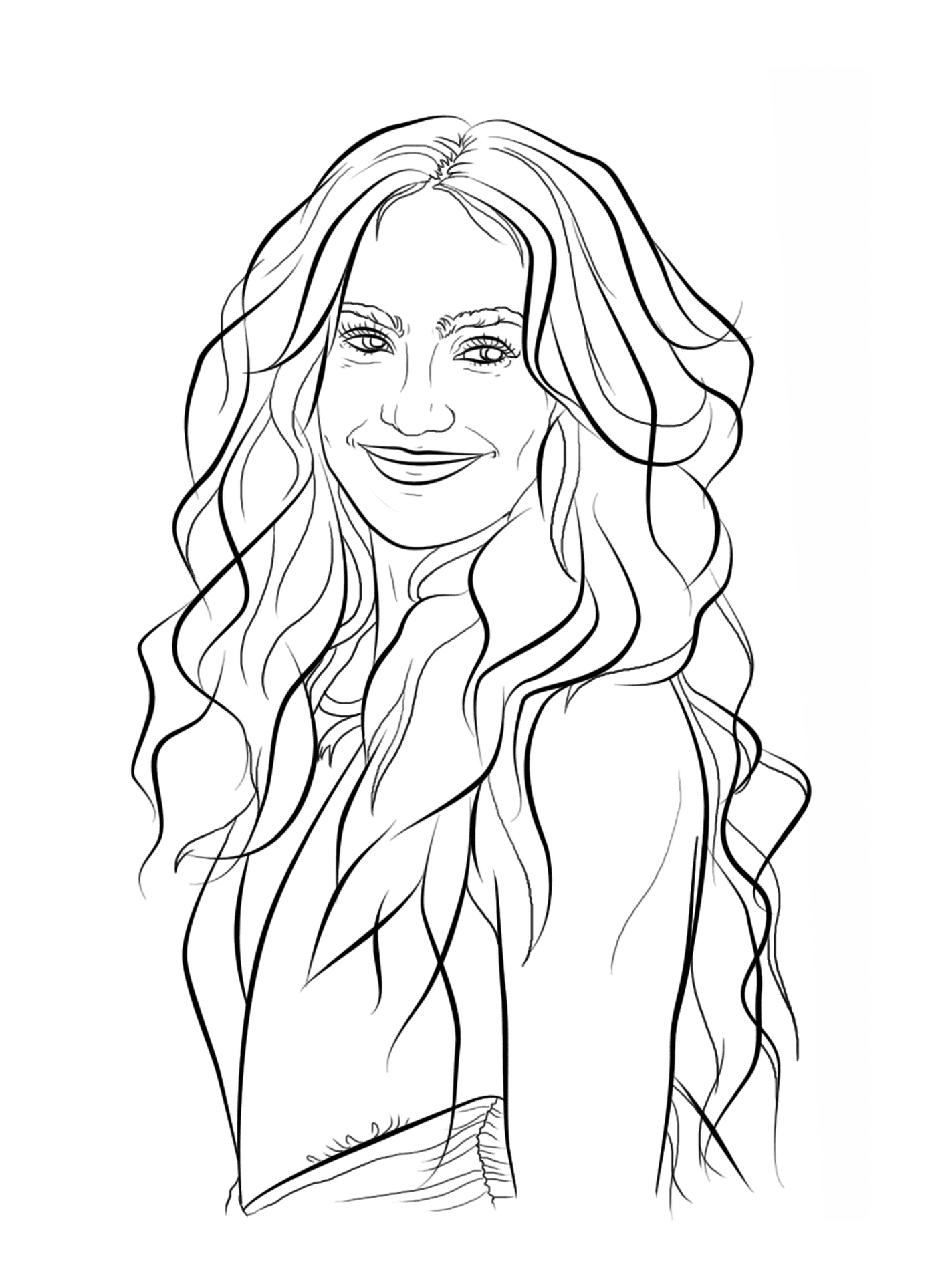  Una donna con i capelli lunghi 