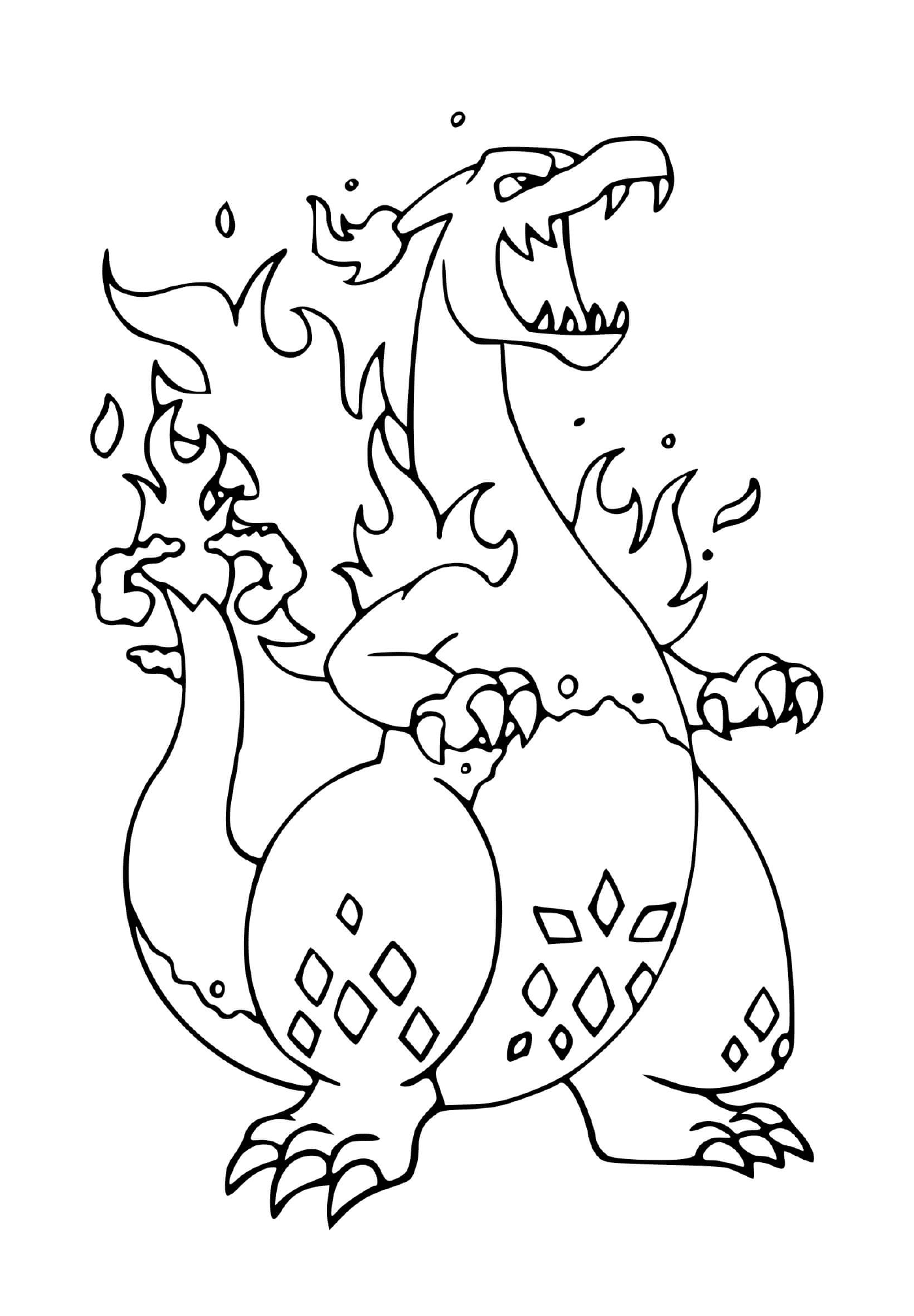  Pokémon fuego con llamas 