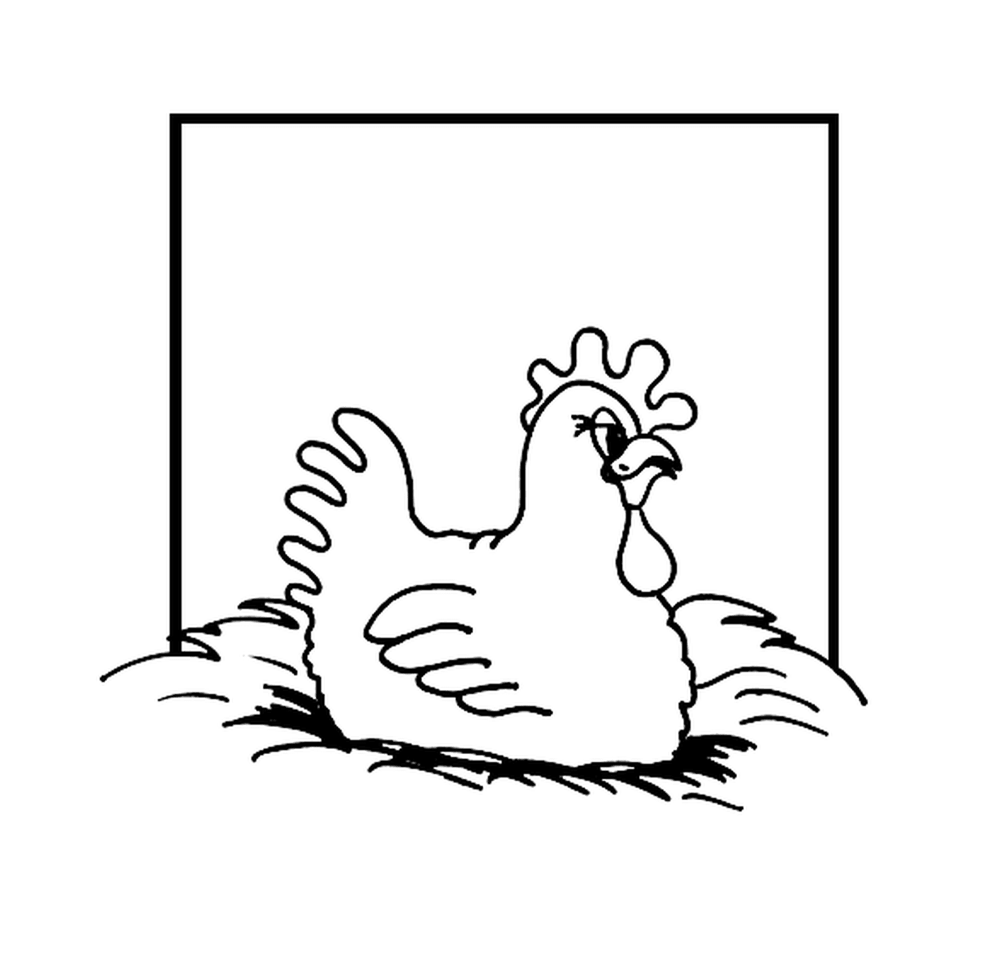  Мирно инкубируя яичницу цыпленка 