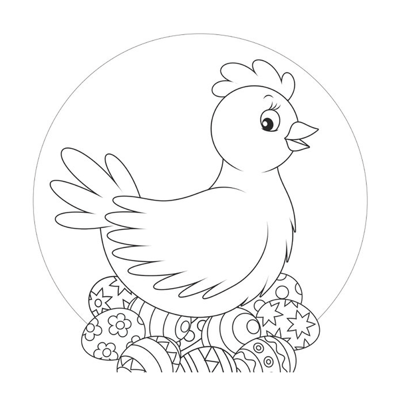  Pollo sulle uova di Pasqua 