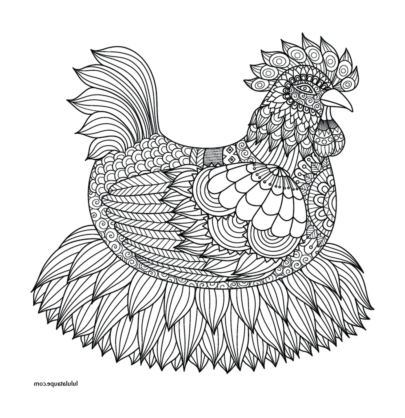  Элегантно сконструированная взрослая курица 