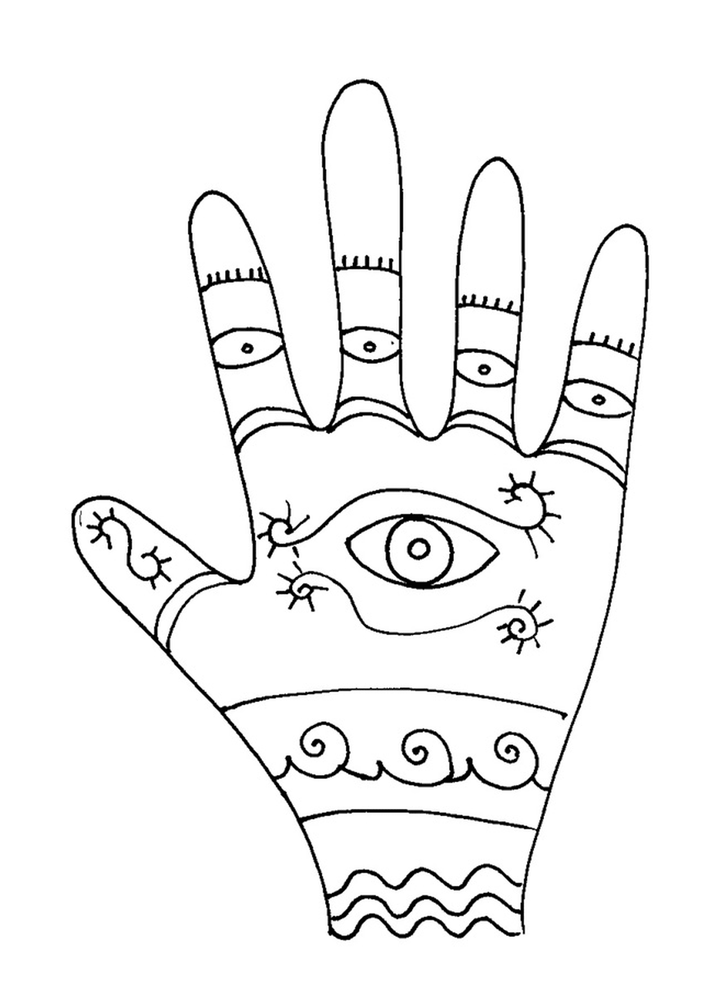  Mysterious esoteric mandala hand 