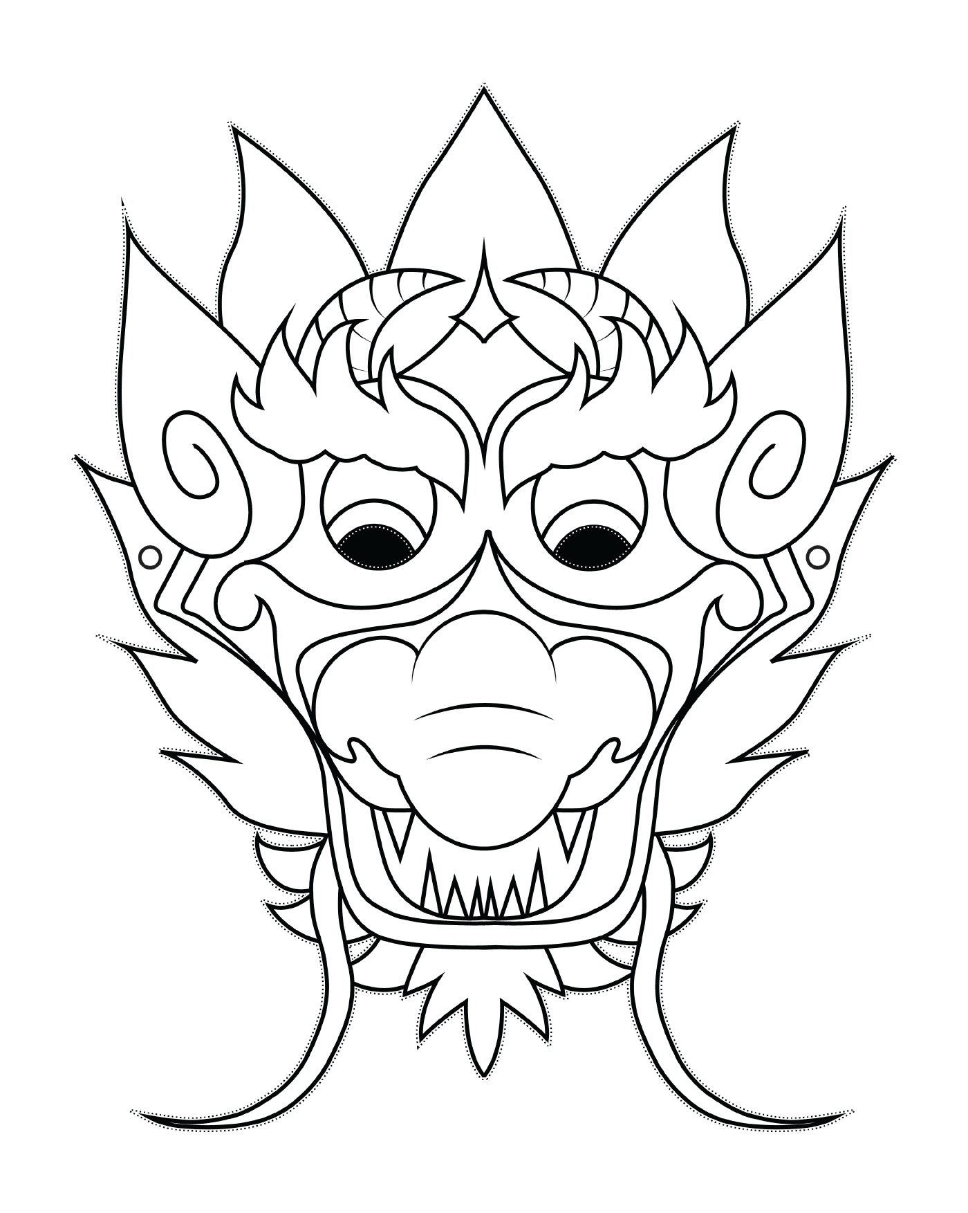  Máscara de Dragón para Año Nuevo Chino 