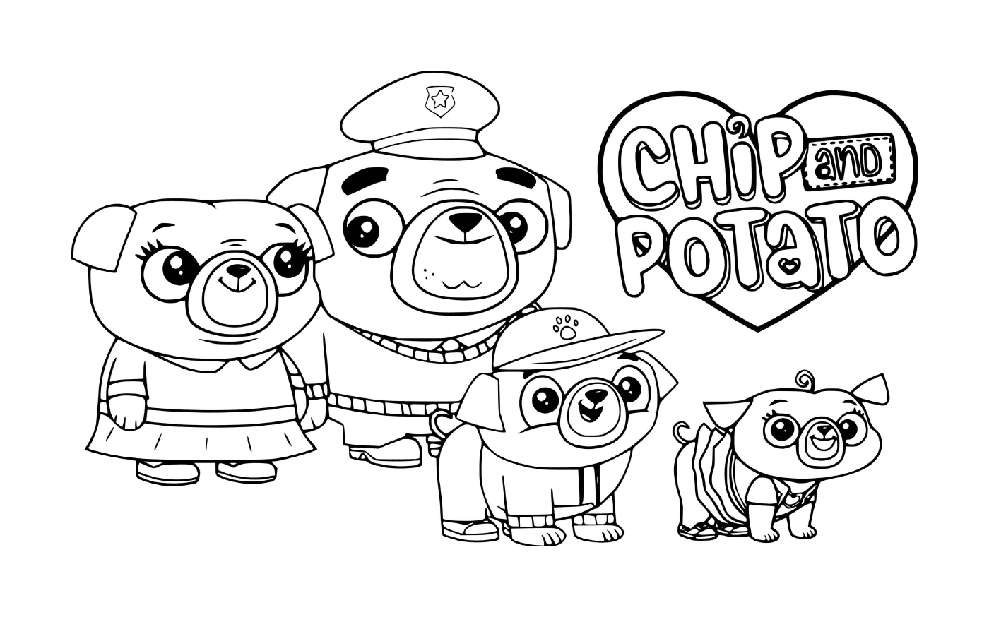  Chip Pug Familie 