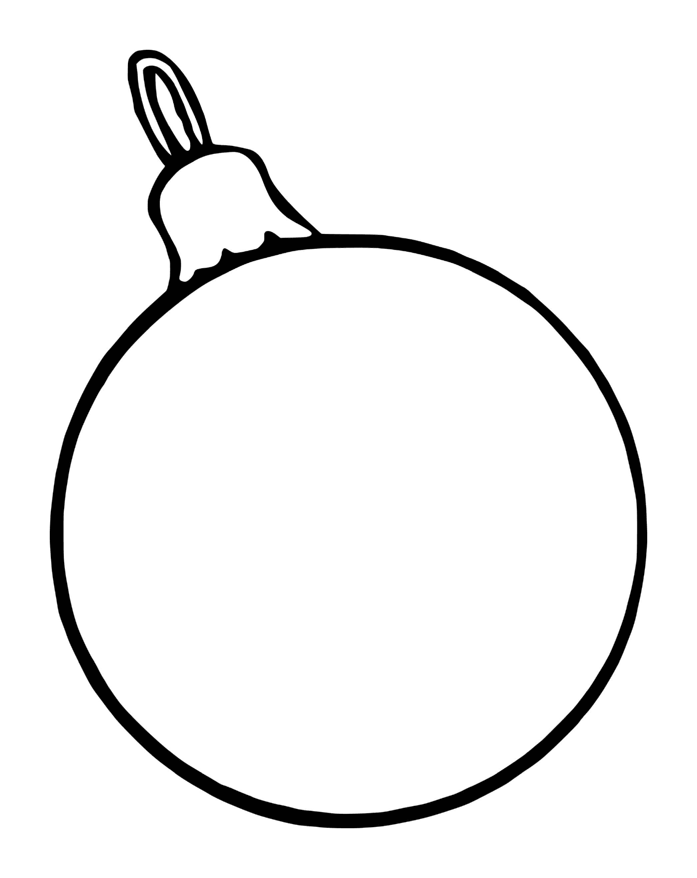  A simple Christmas ball for a tree with an apple placed on an oval fruit 