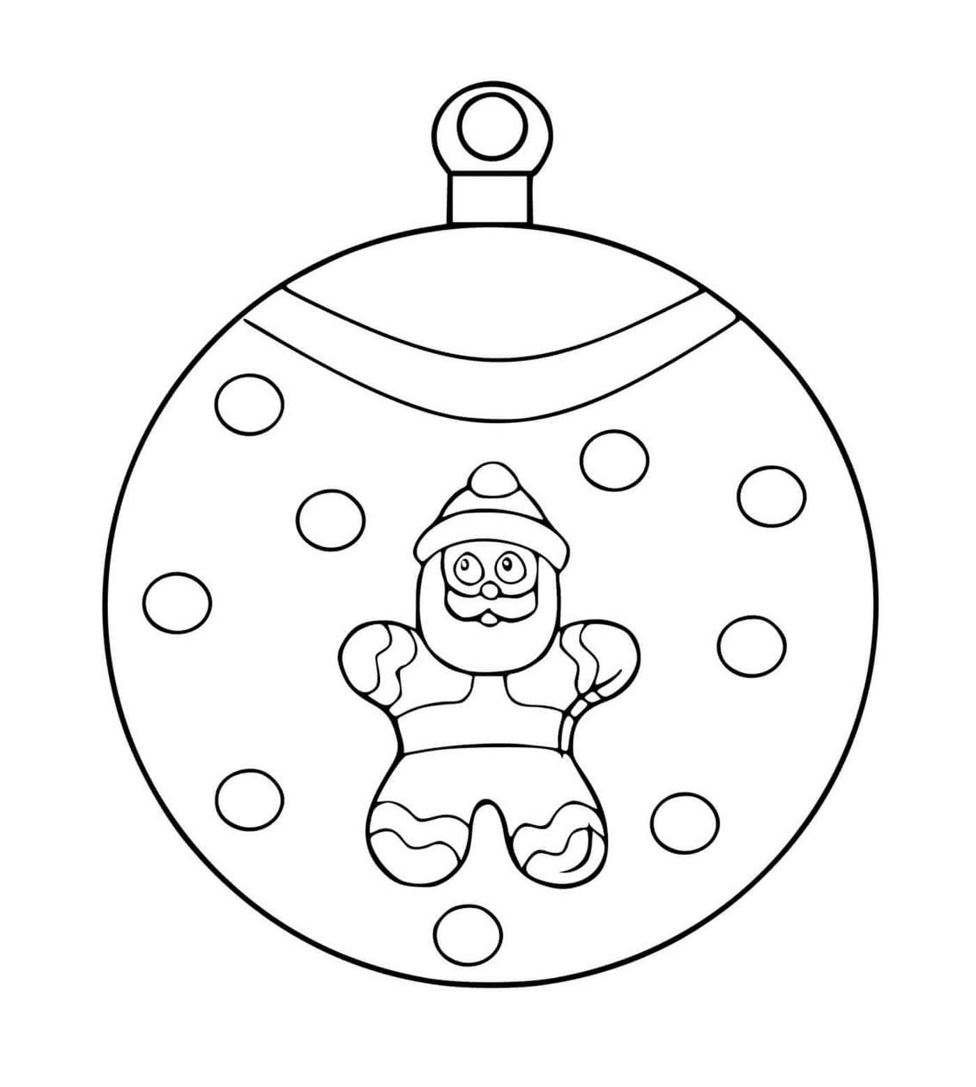  Ein Weihnachtsball mit einem Weihnachtsmann 