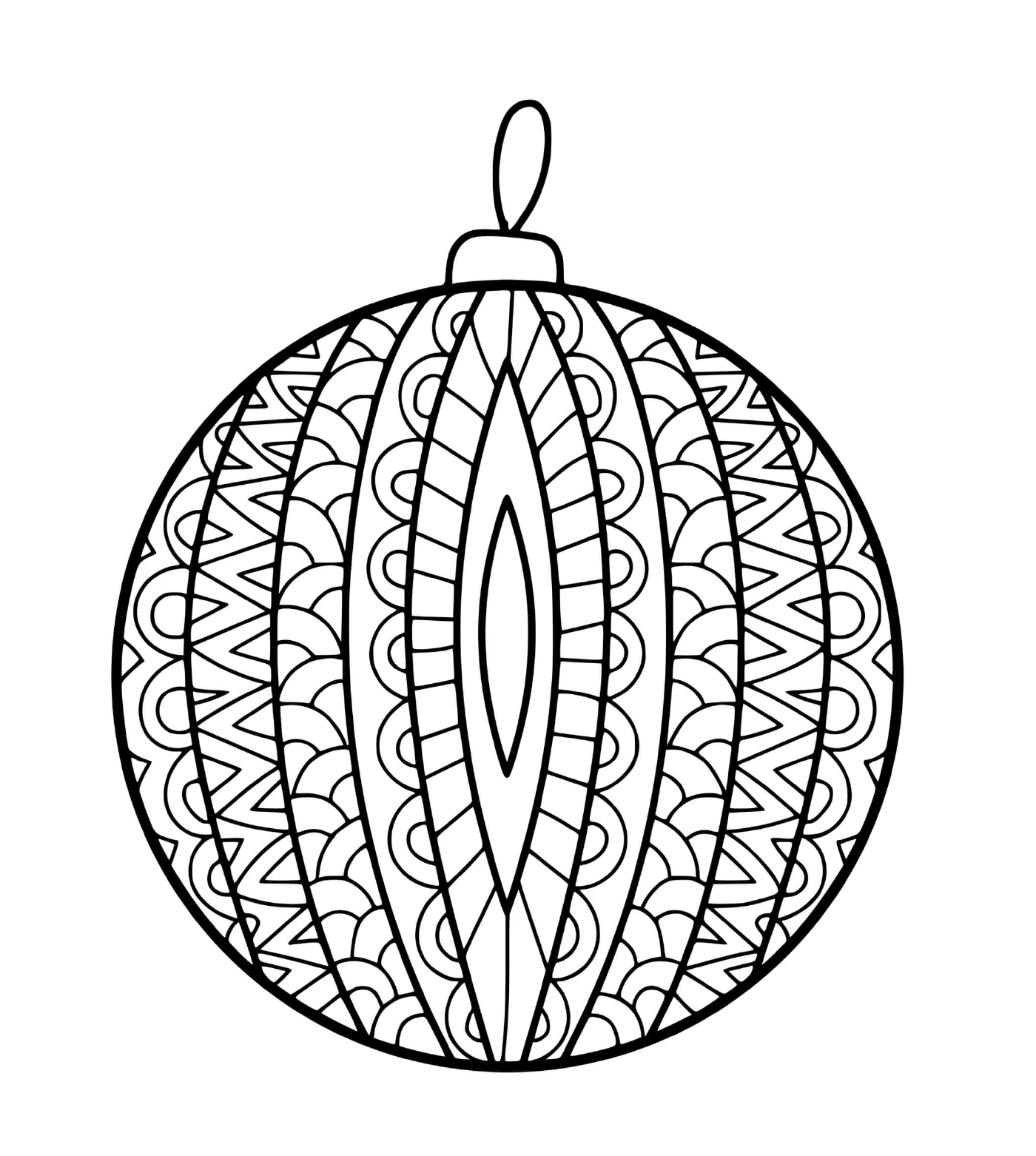  Un zentangle bola de Navidad para un árbol 