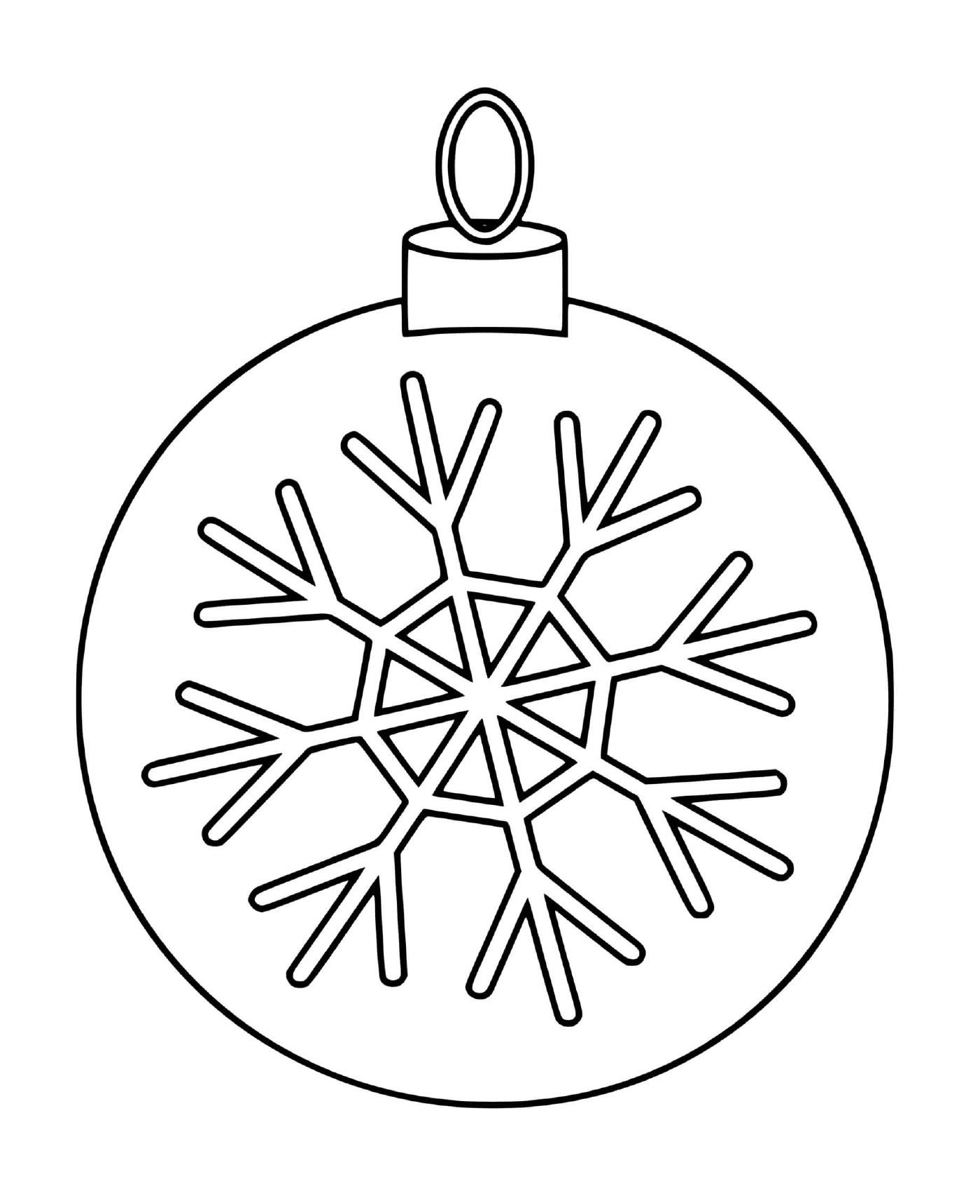  A Christmas ball with a snowflake for a tree 