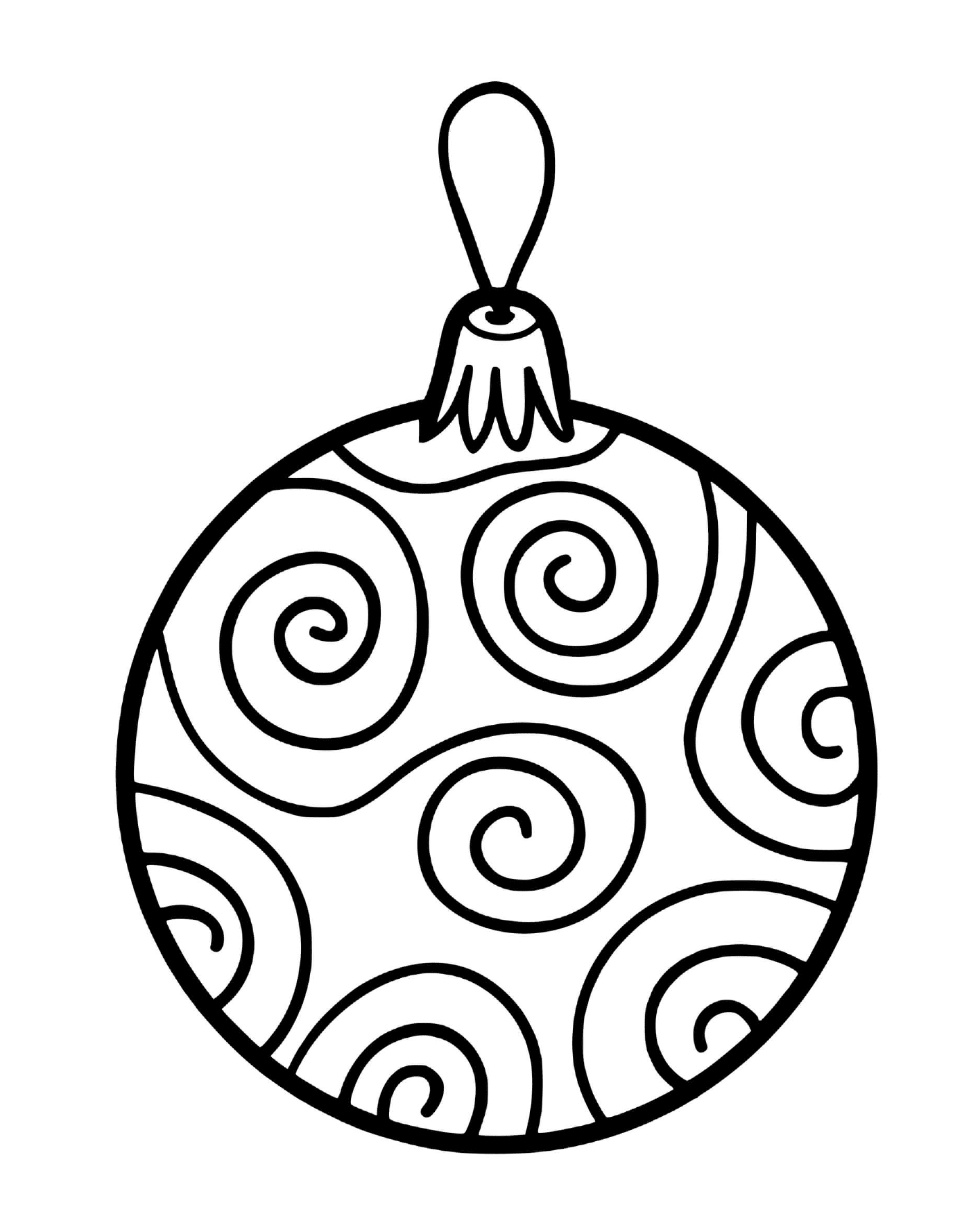  Una bola de árbol de Navidad con zigzags 
