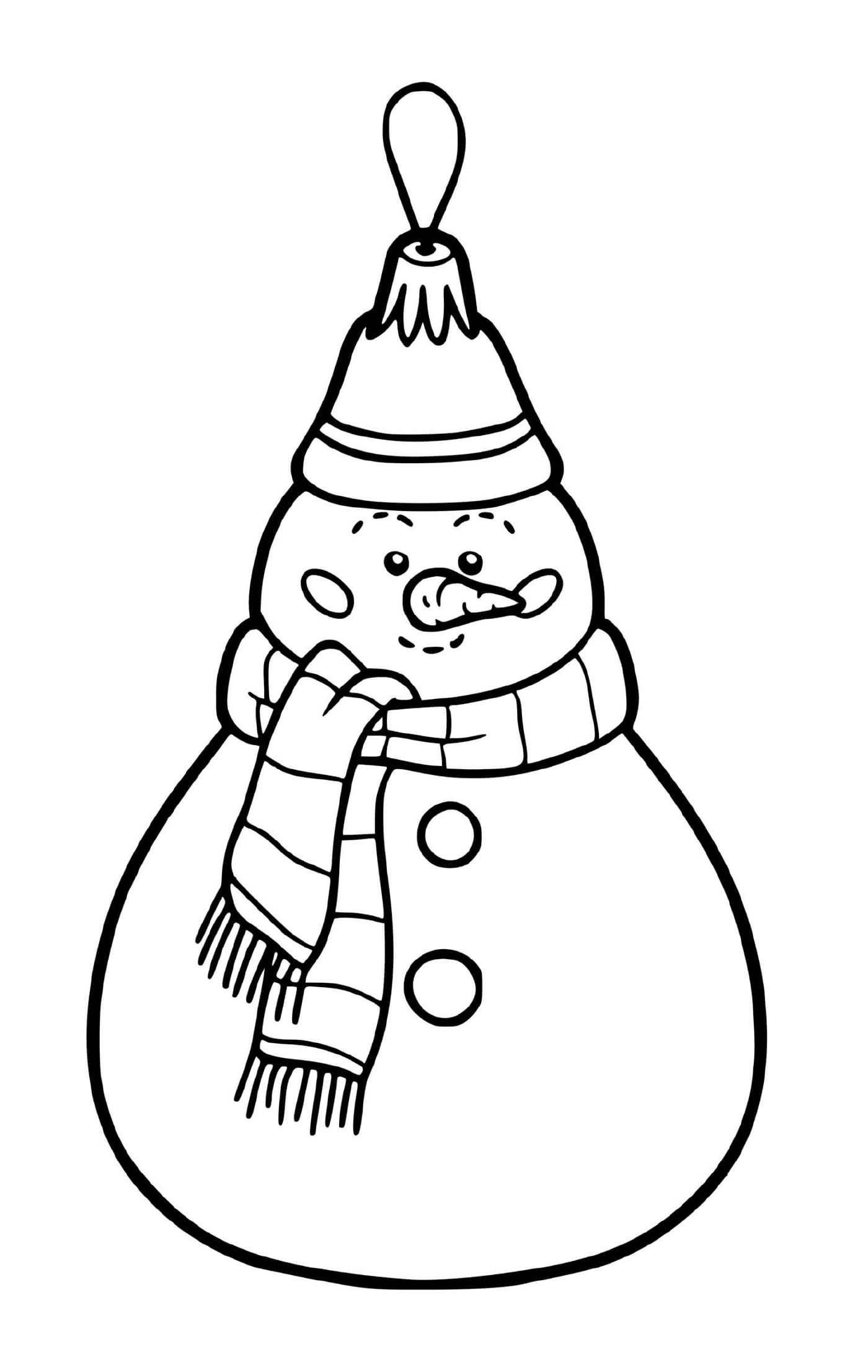  Una bola de Navidad con forma de muñeco de nieve para un árbol 