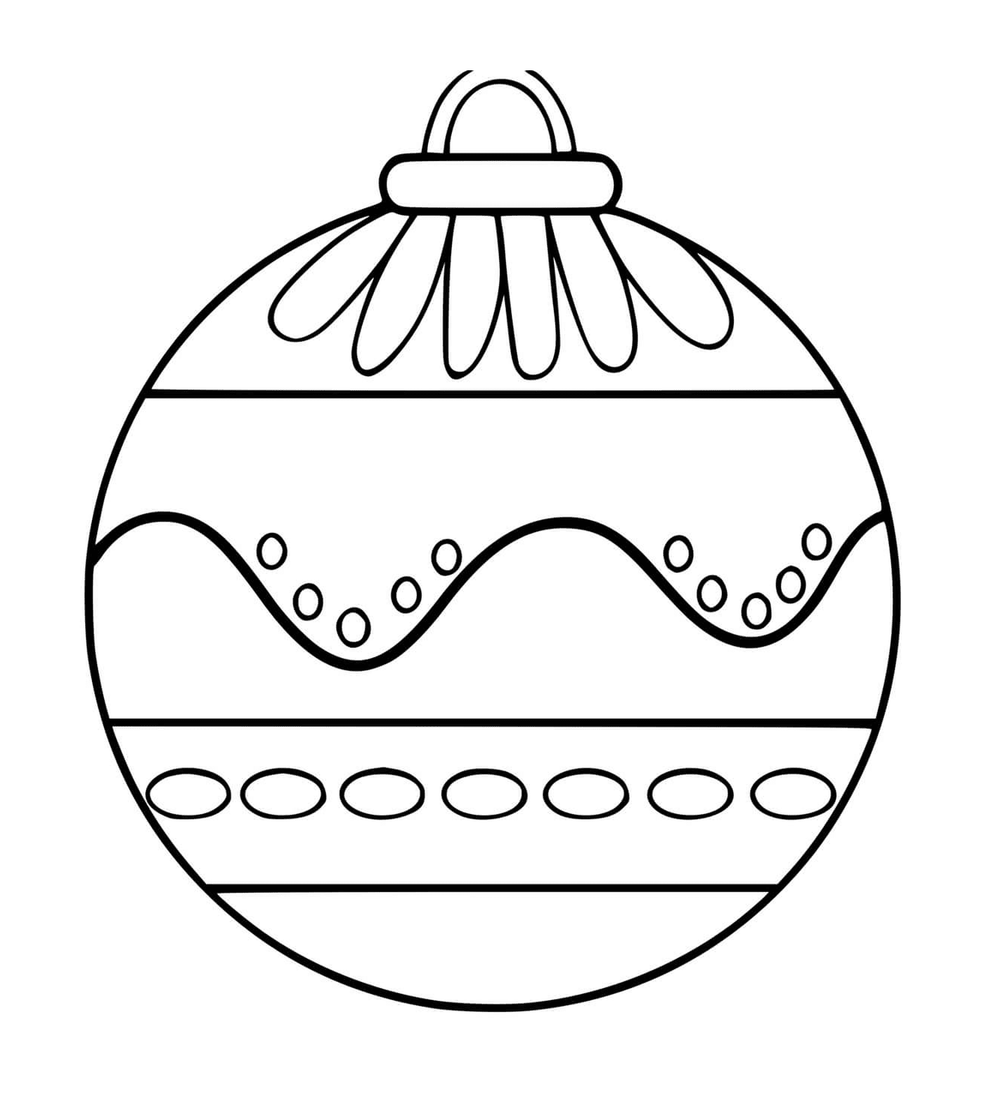  Una bola de Navidad con varios patrones 