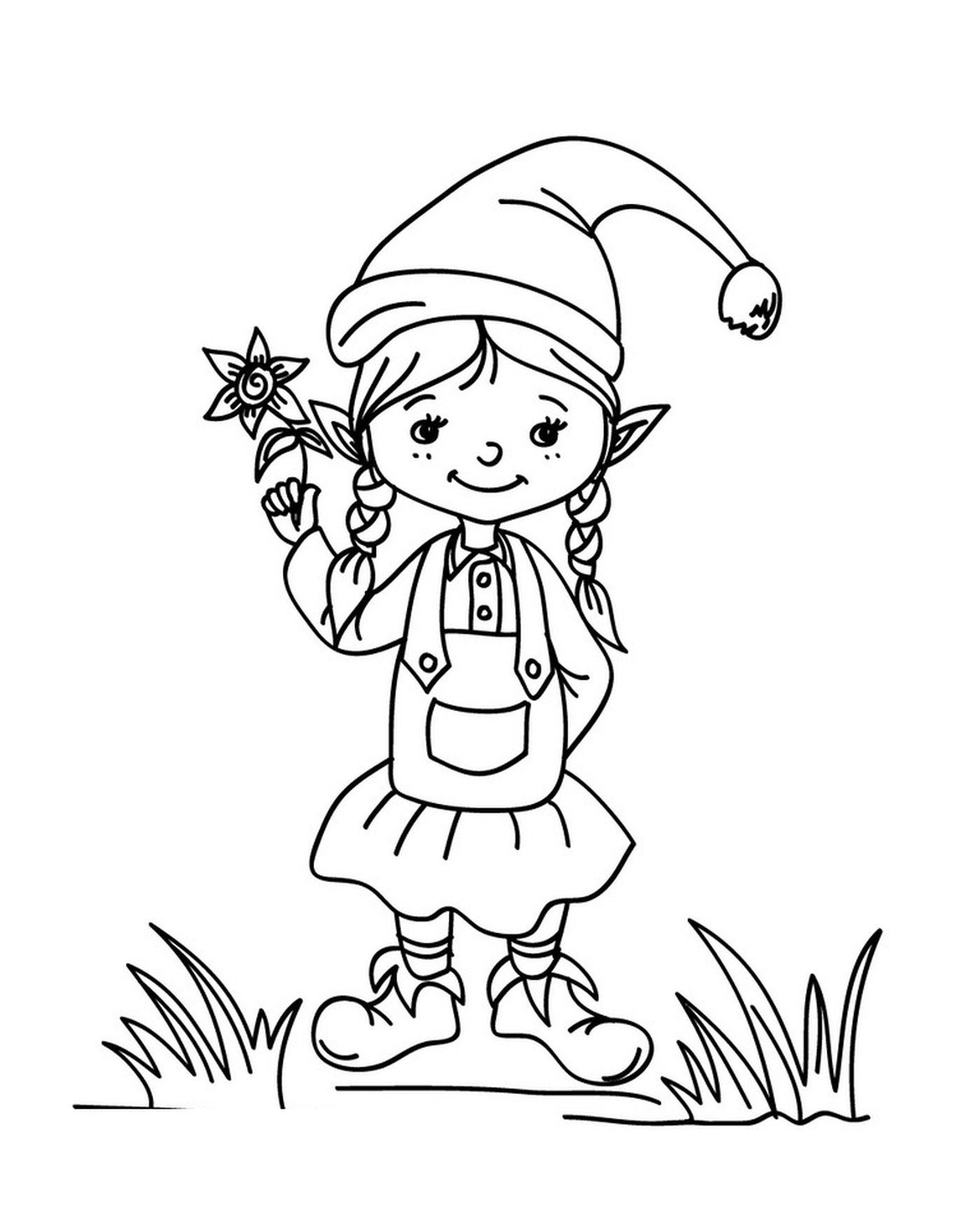  Christmas lutein, girl with a flower 
