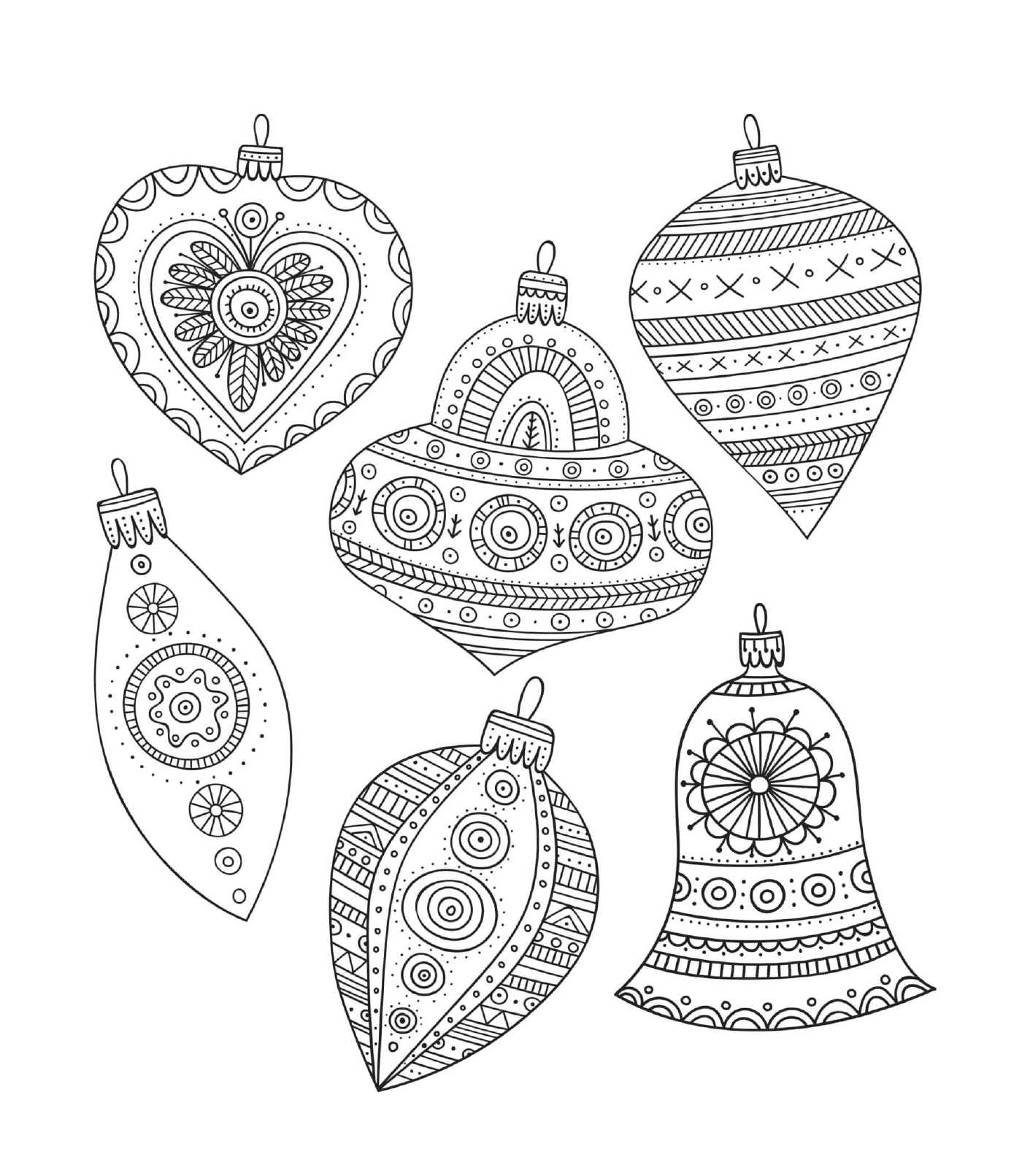  Un set di ornamenti natalizi 