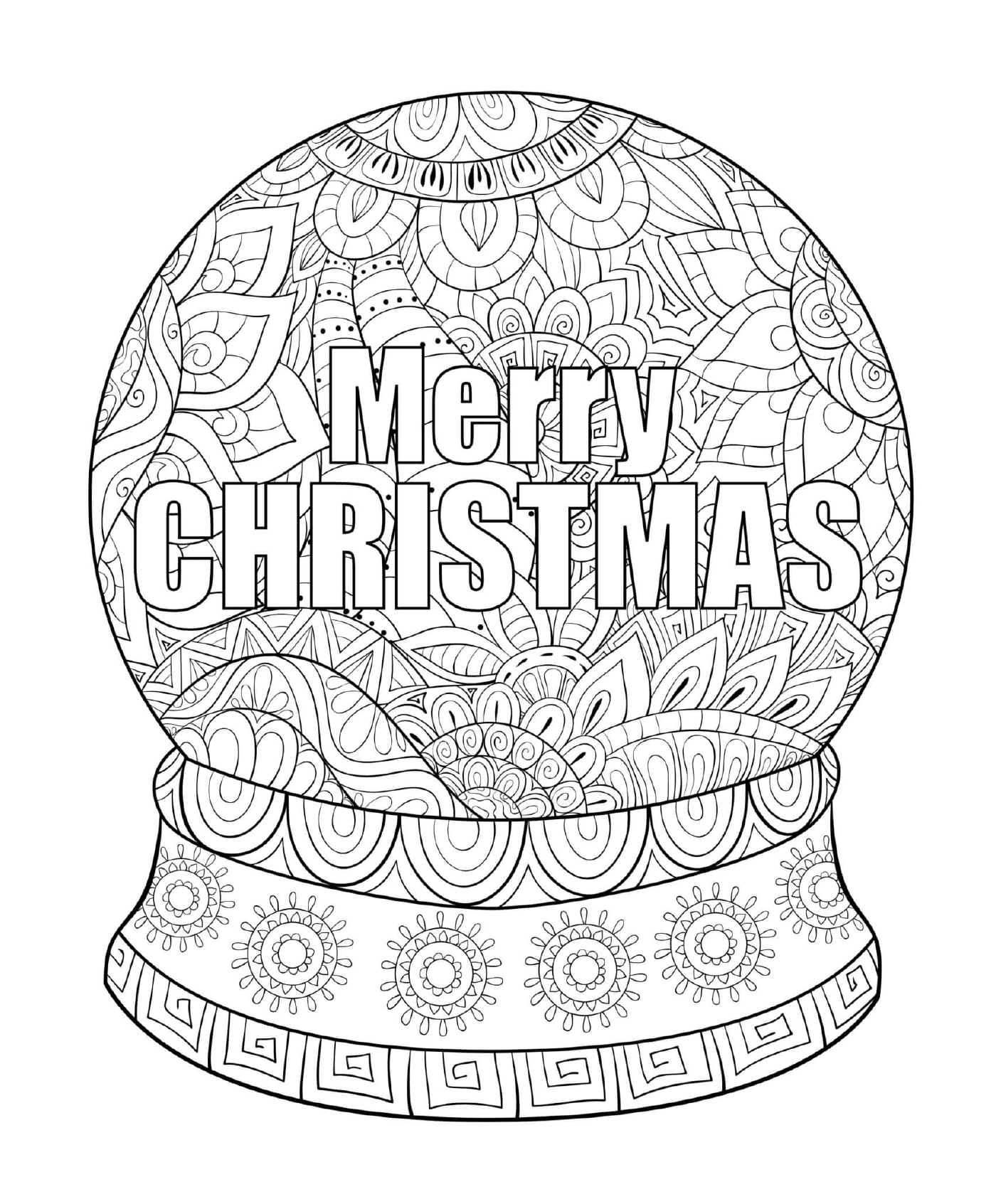  Ein Weihnachtsball mit einem Schneemann 