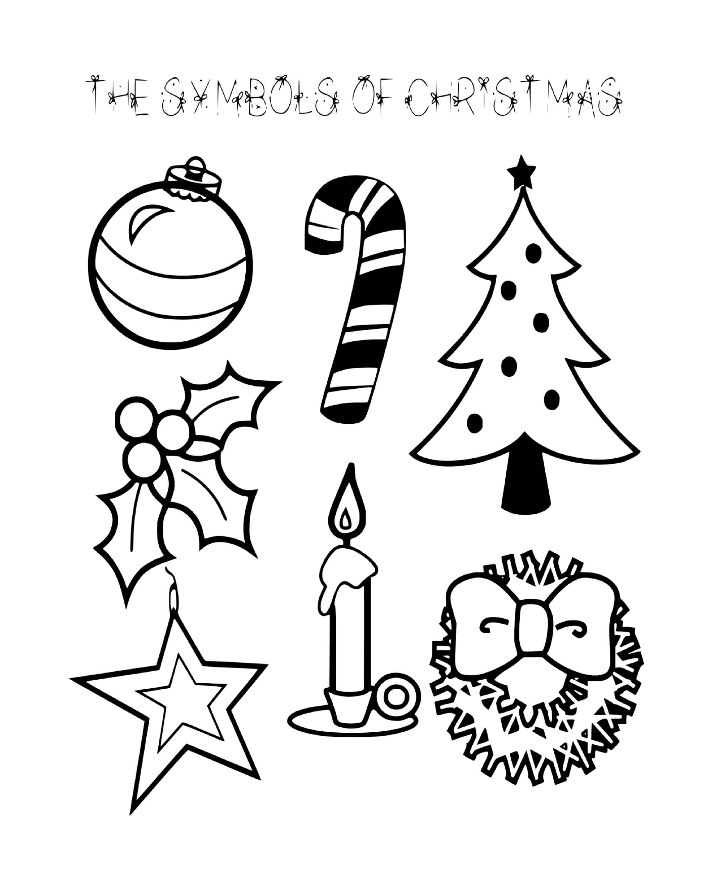  Easy Christmas symbols for children in winter 