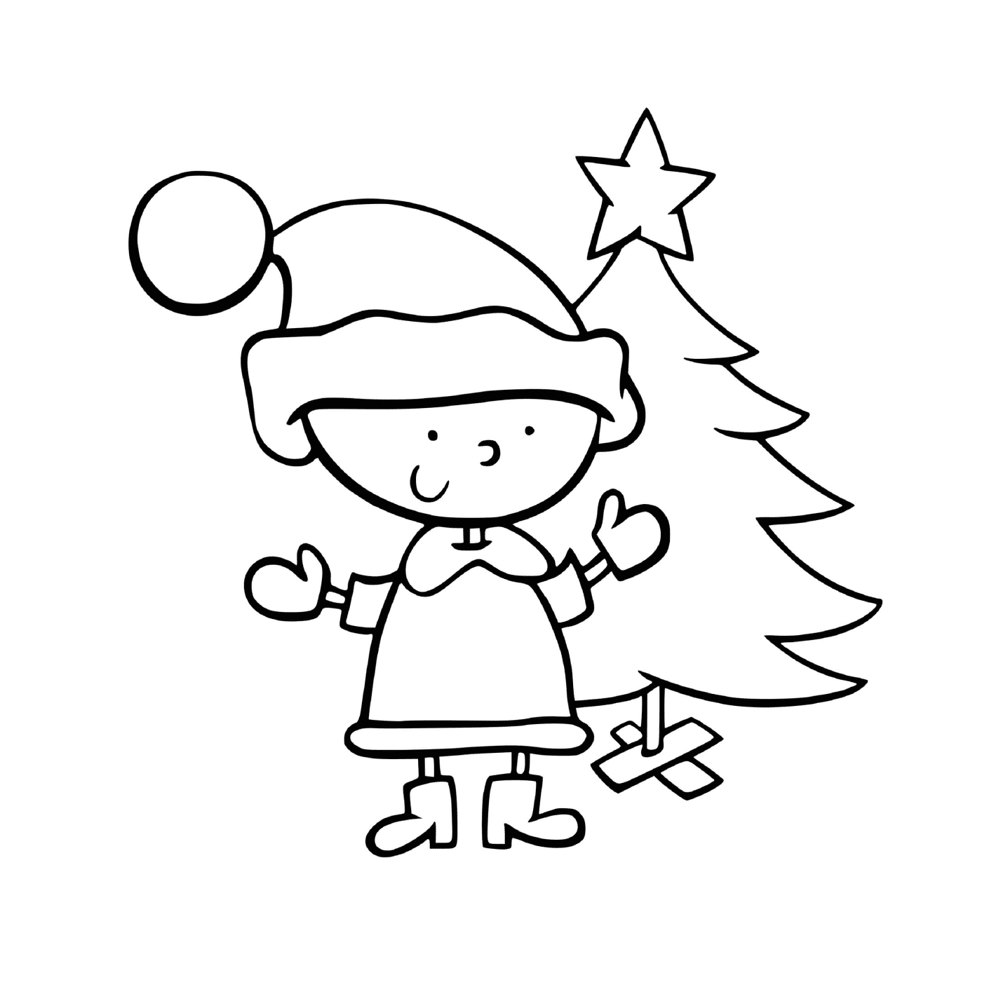  Lutín y árbol de Navidad para niños pequeños 