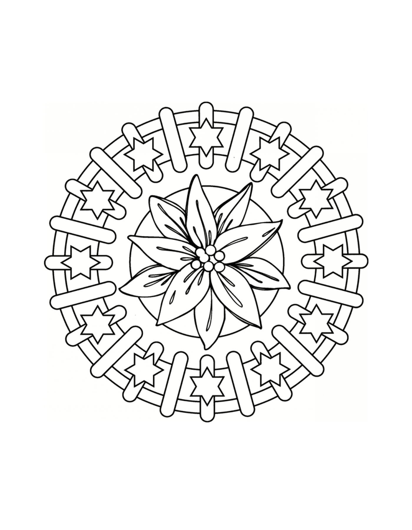  Blume in einem Mandala 