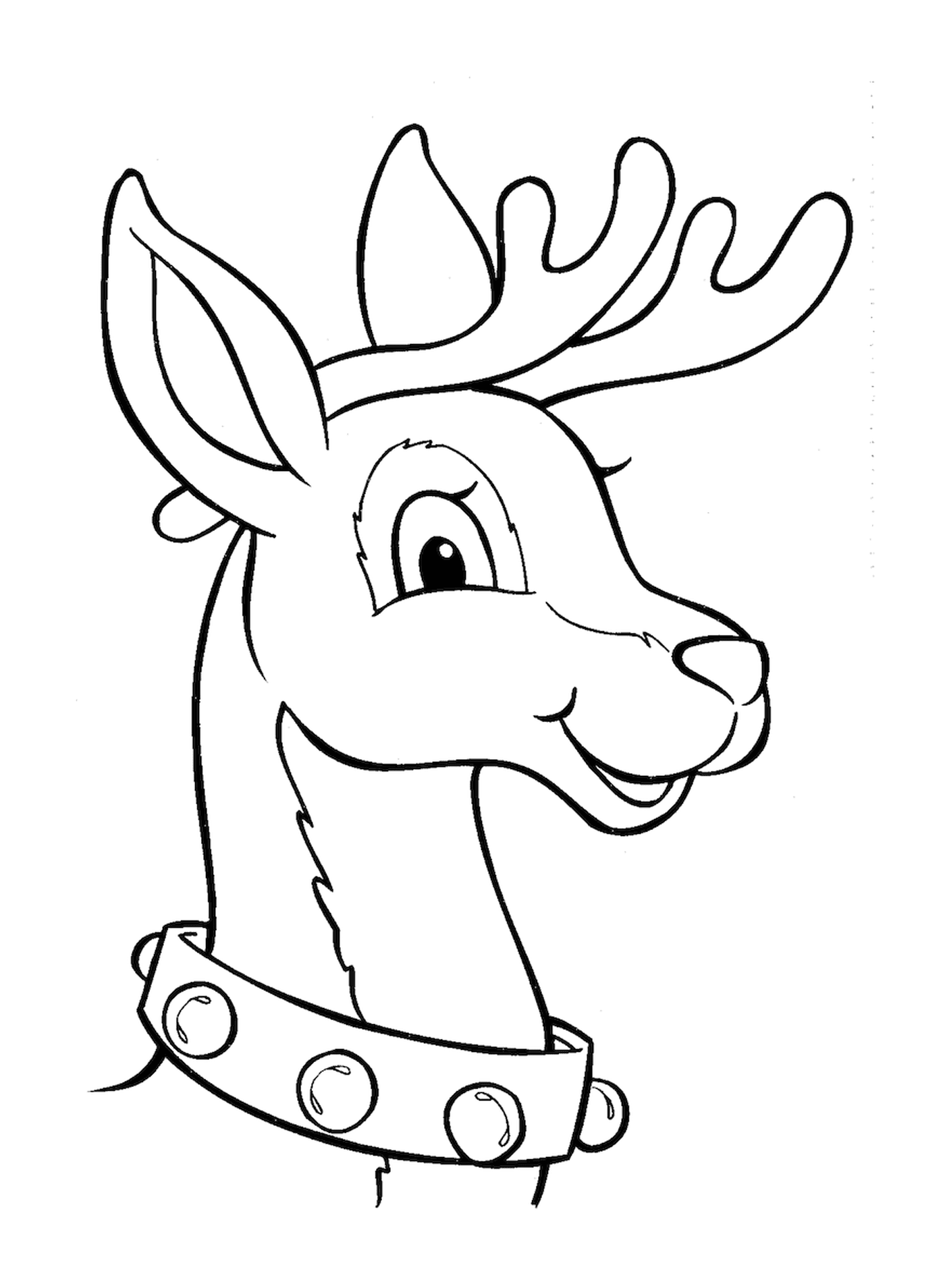  One of Santa's eight reindeer 