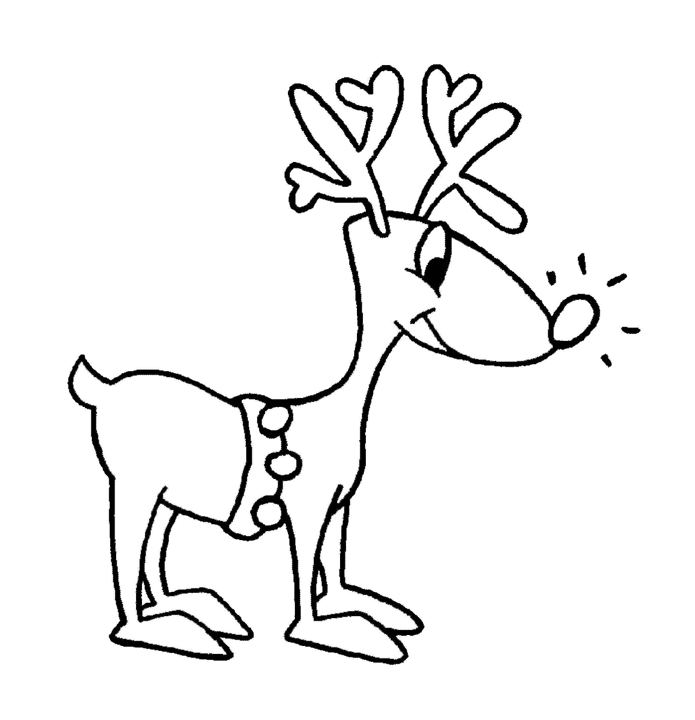  funny christmas reindeer with light on 