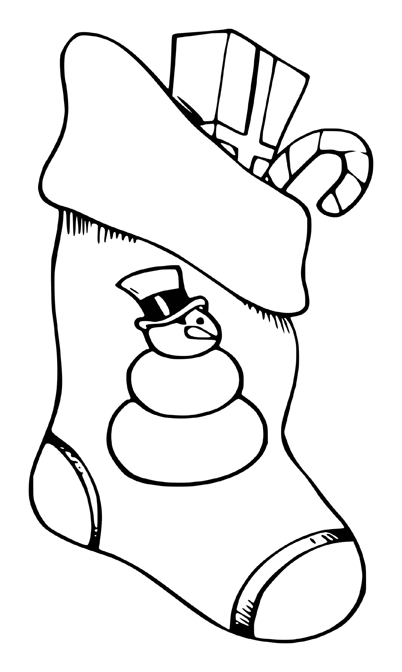  Weihnachtsstrümpfe mit einem Schneemann 