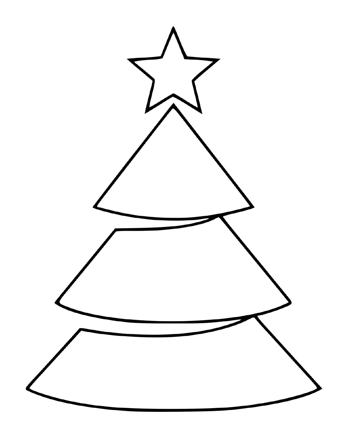  Einfacher Baum mit leichtem Stern 