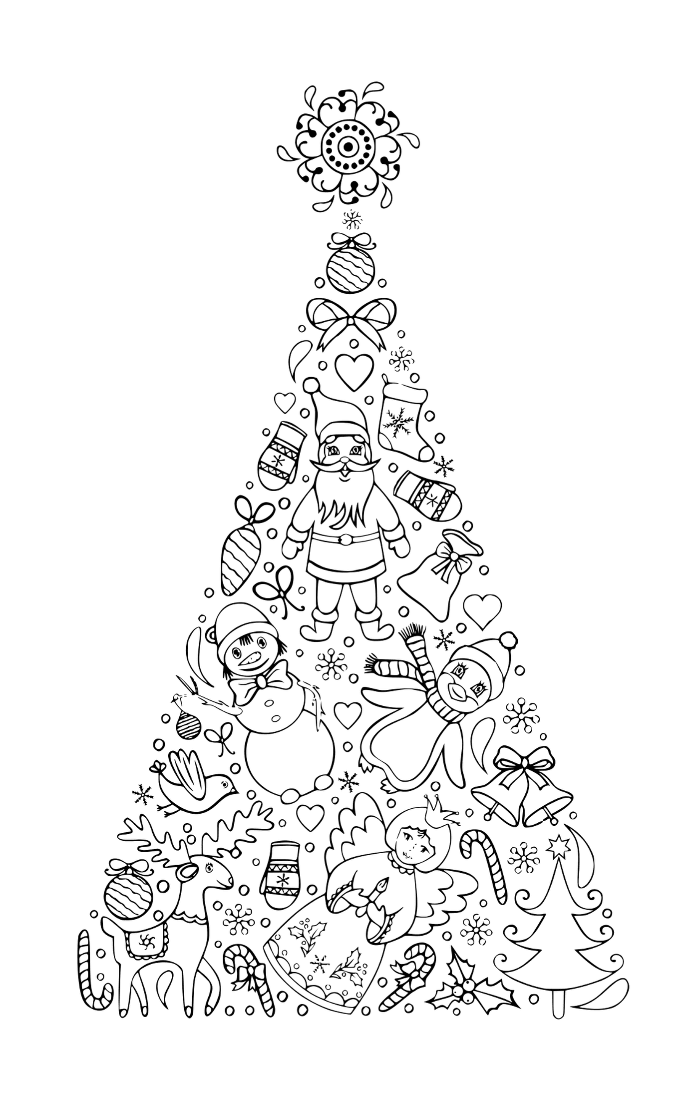  Spaß Weihnachtsbaum Mandala für Kinder 