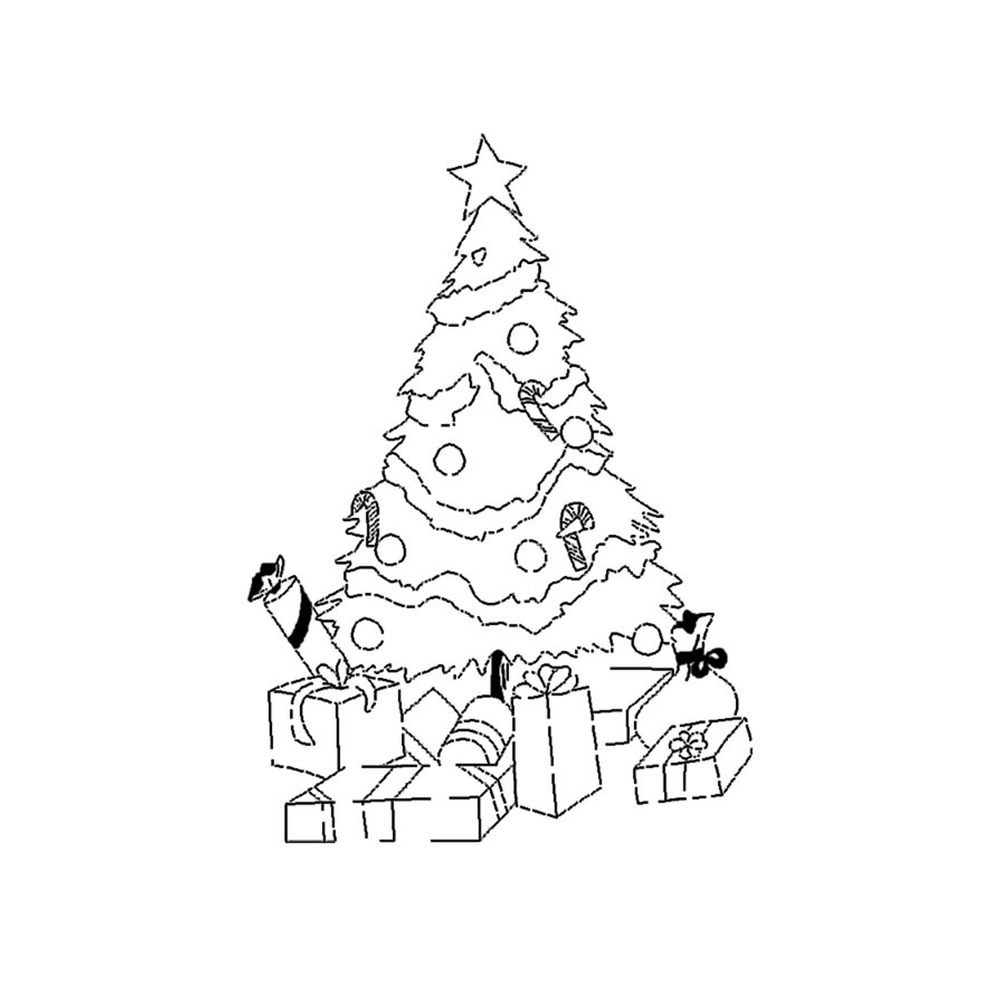  Weihnachtsbaum mit Geschenken 