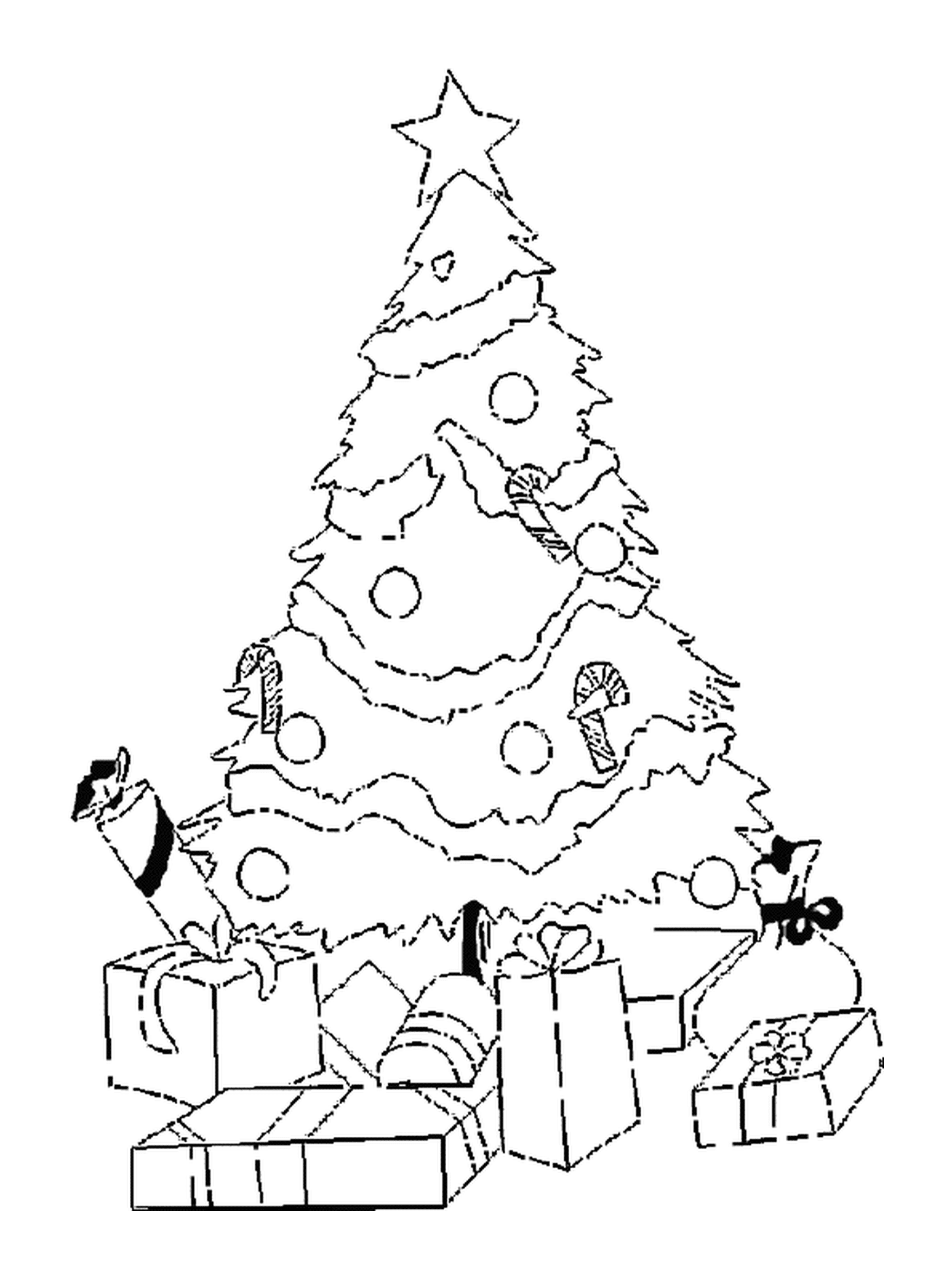  Рождественская елка с подарками 