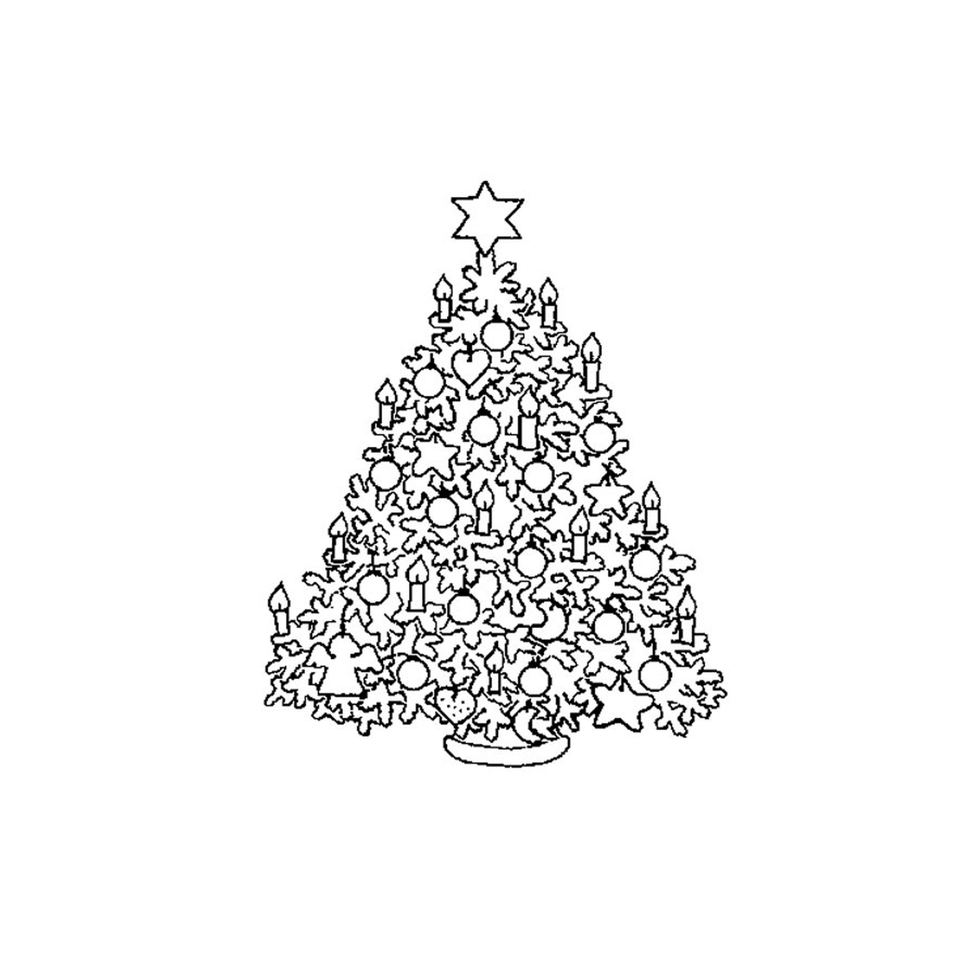  Un árbol de Navidad hecho de estrellas 