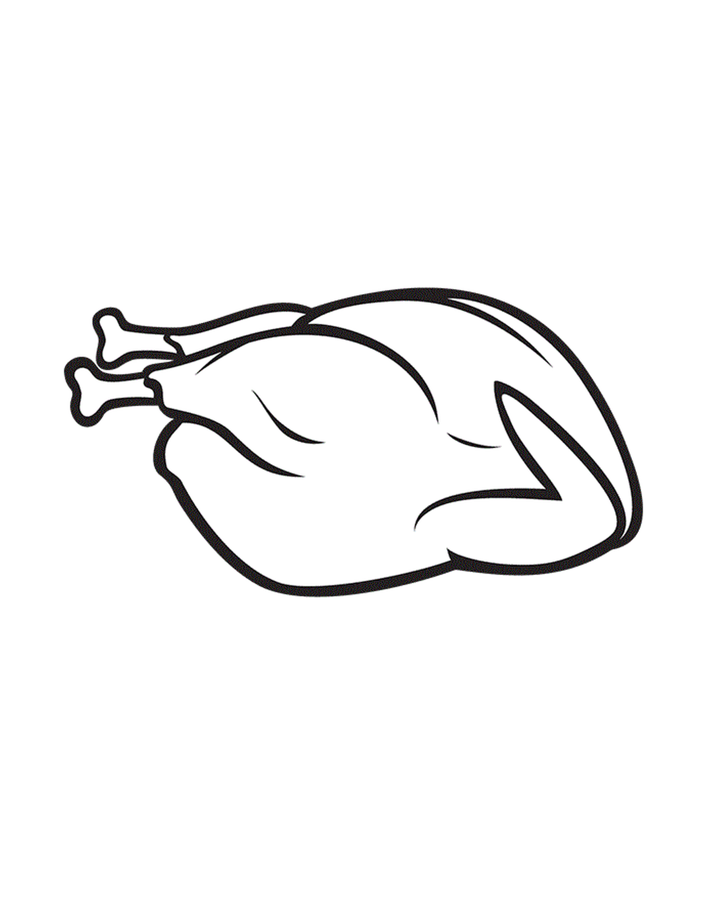  Un pollo sobre un fondo blanco 