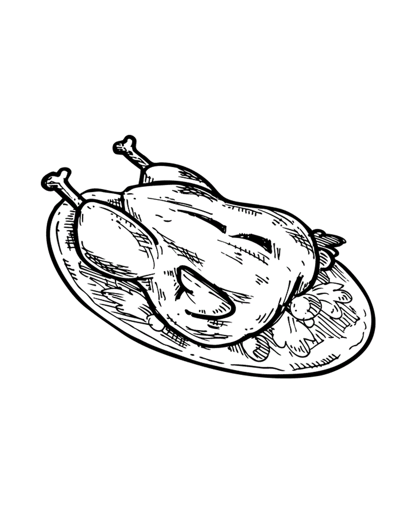  Turkey on a plate 
