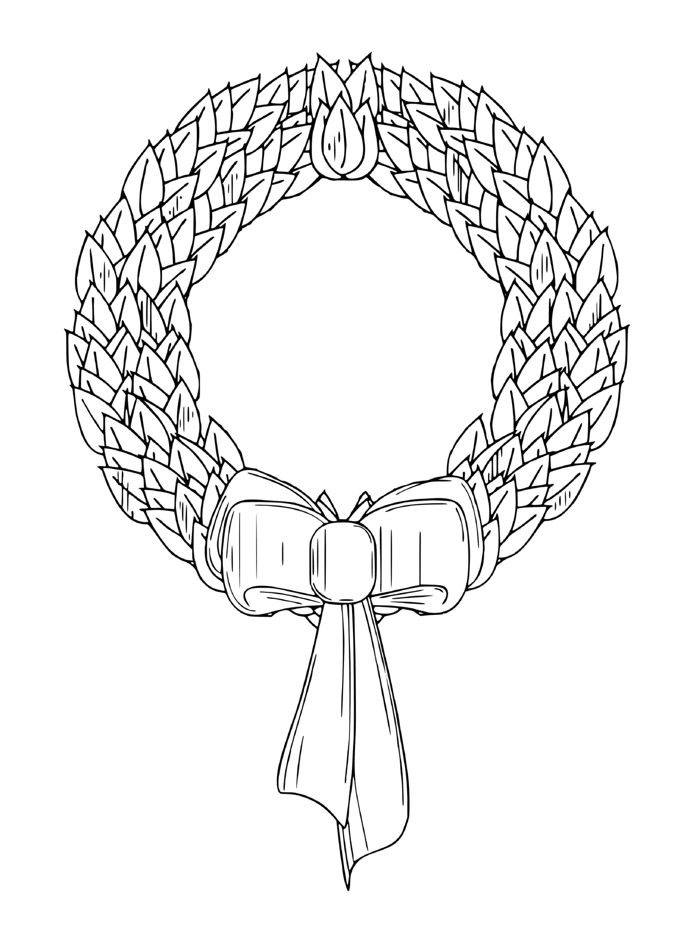  Eine leichte Weihnachtskrone mit einem Knoten 