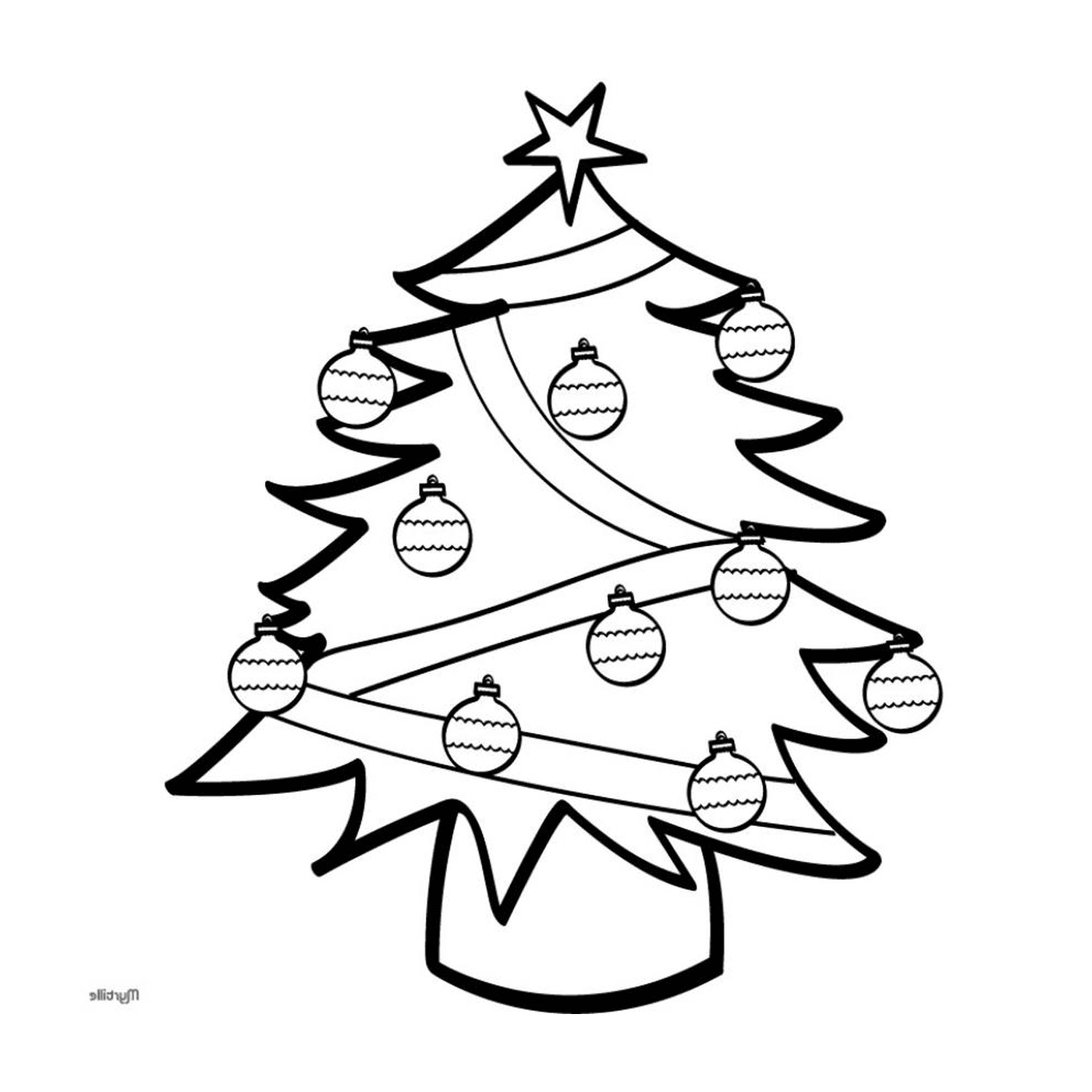  Christmas tree decorated 