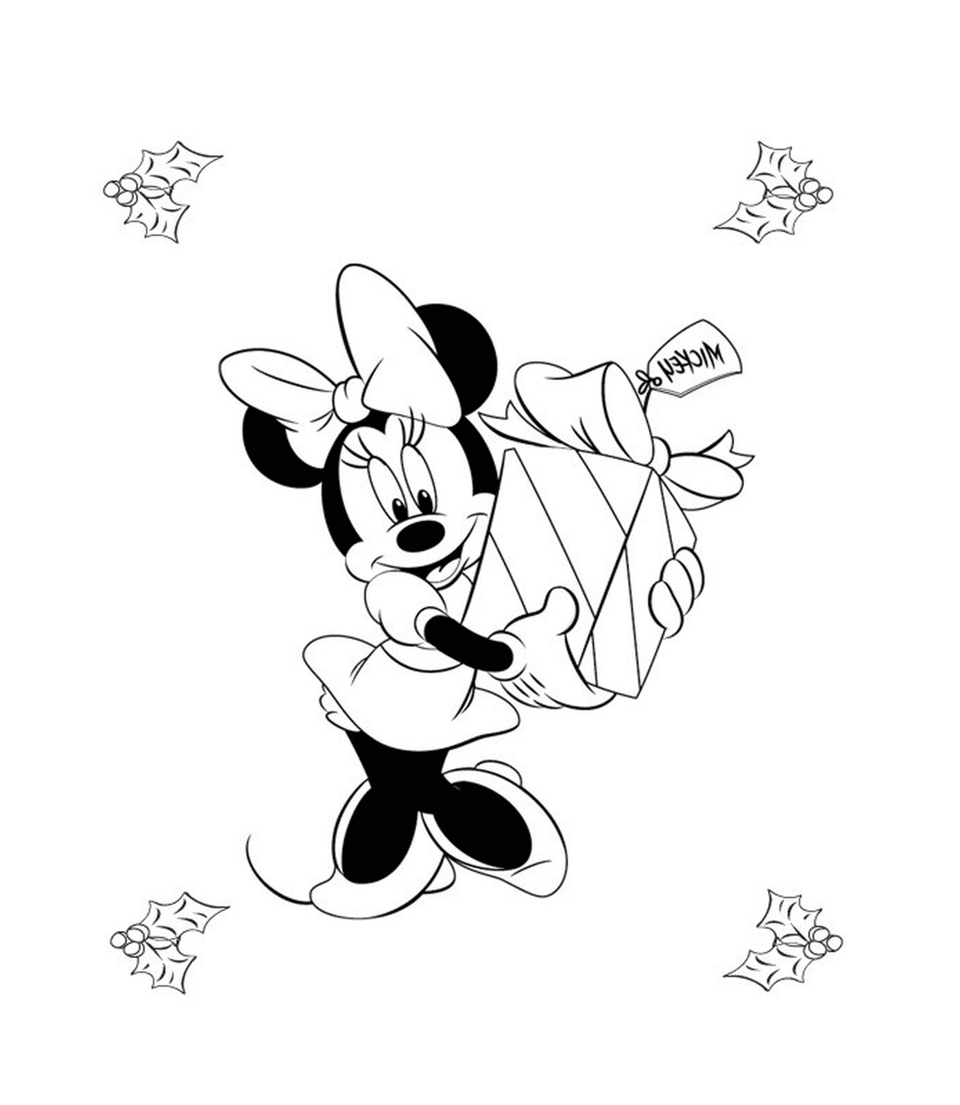  Minnie Mouse con paraguas 