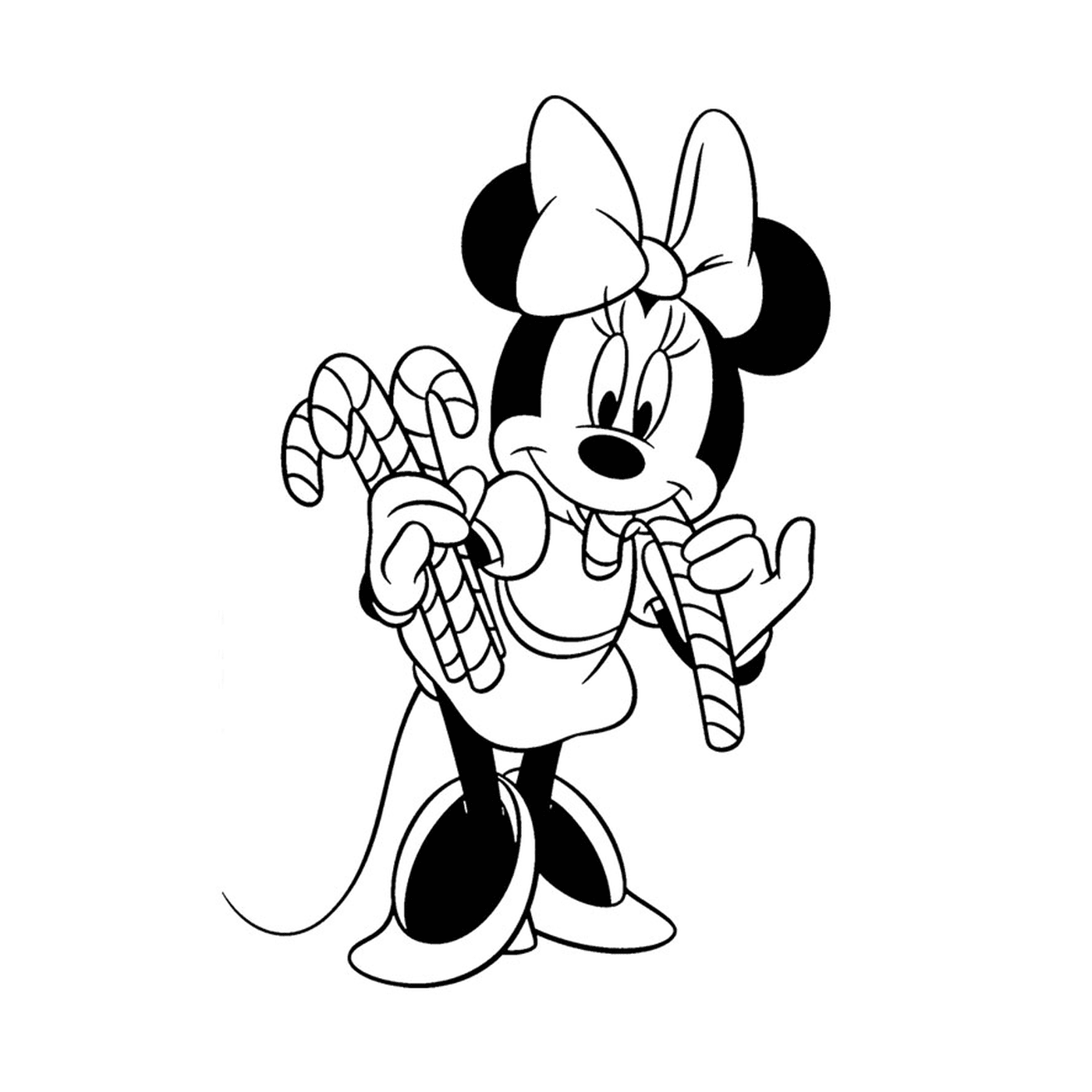  Minnie Mouse con caramelos 