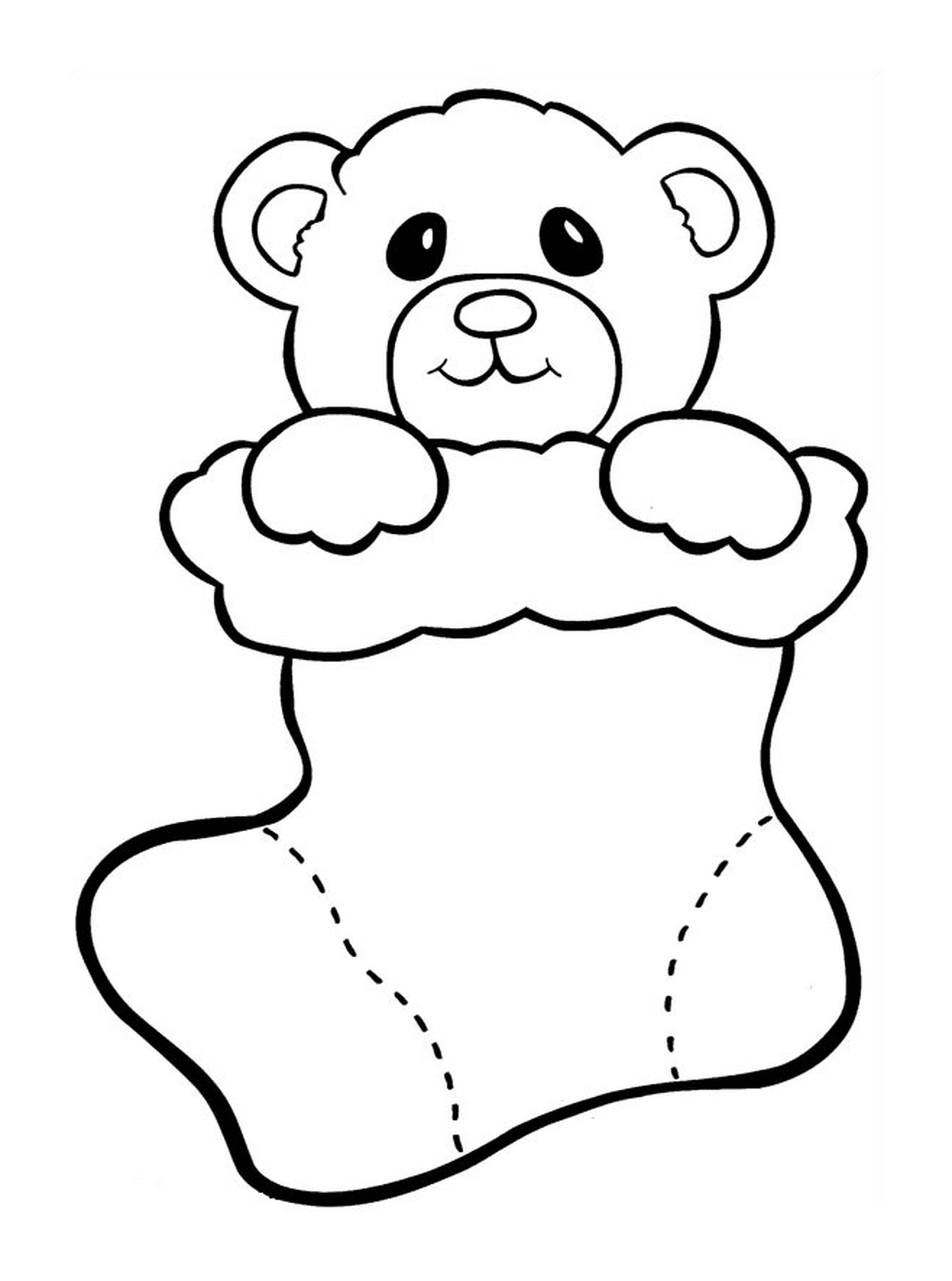  teddy bear in sock 