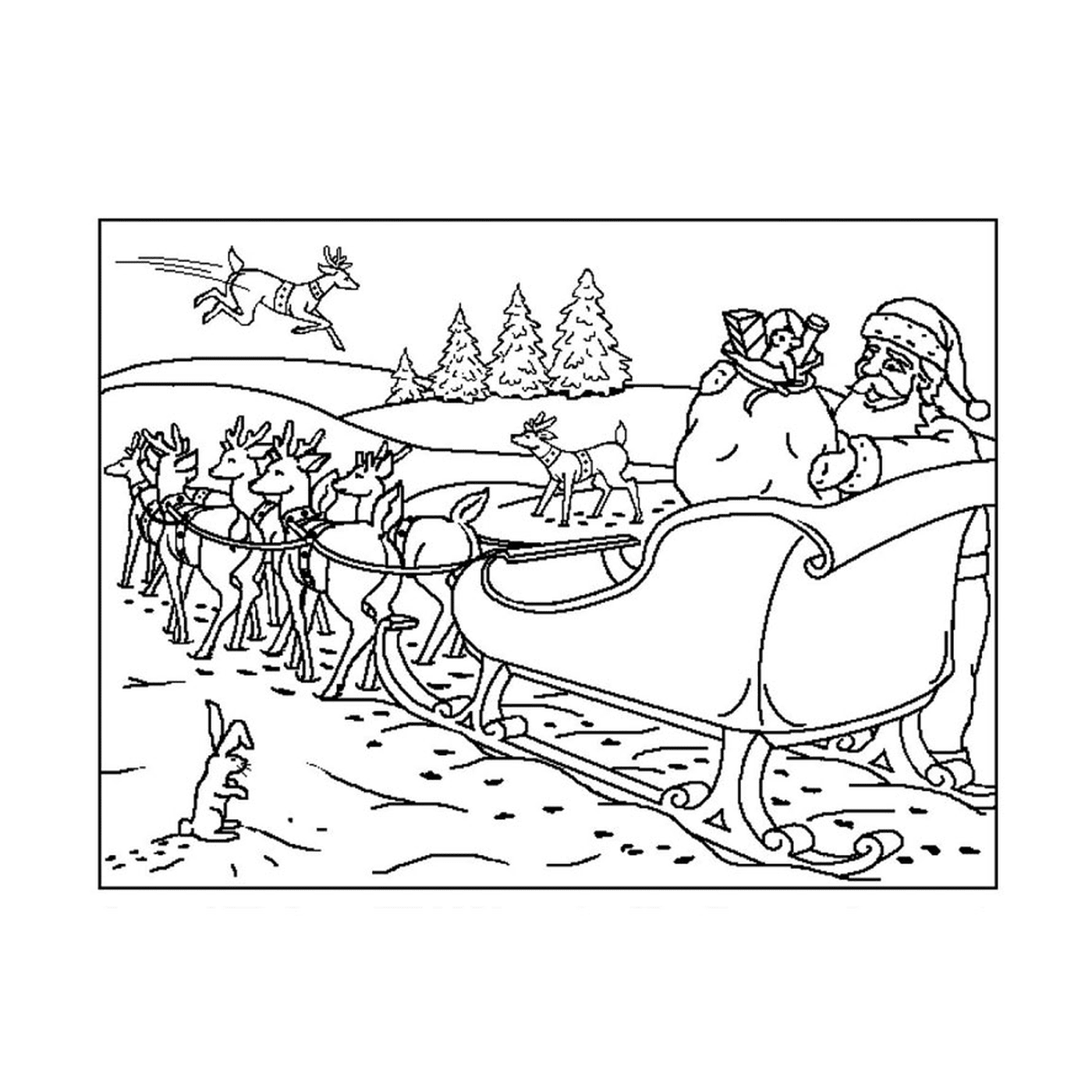  Santa in a sled 