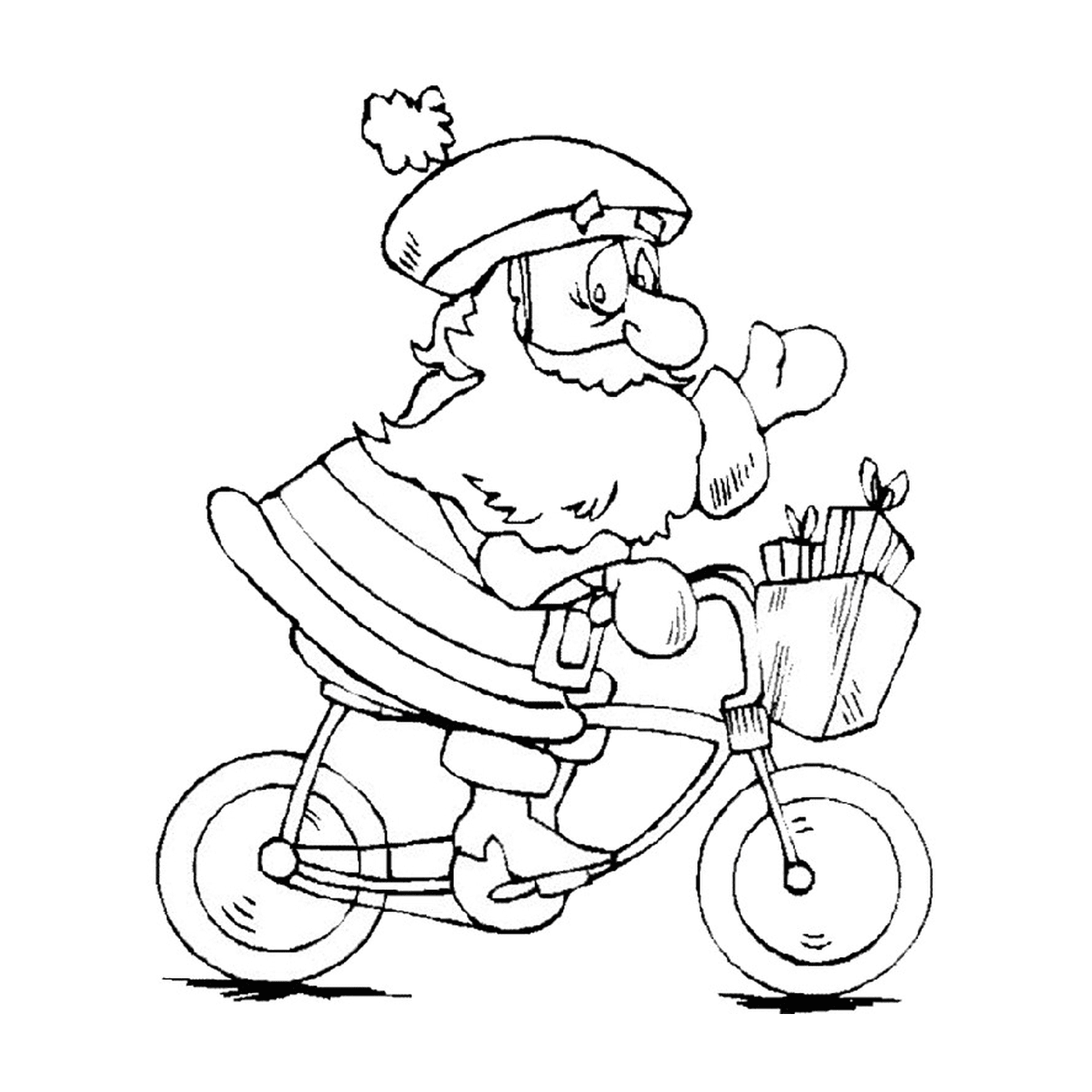  Санта на велосипеде 