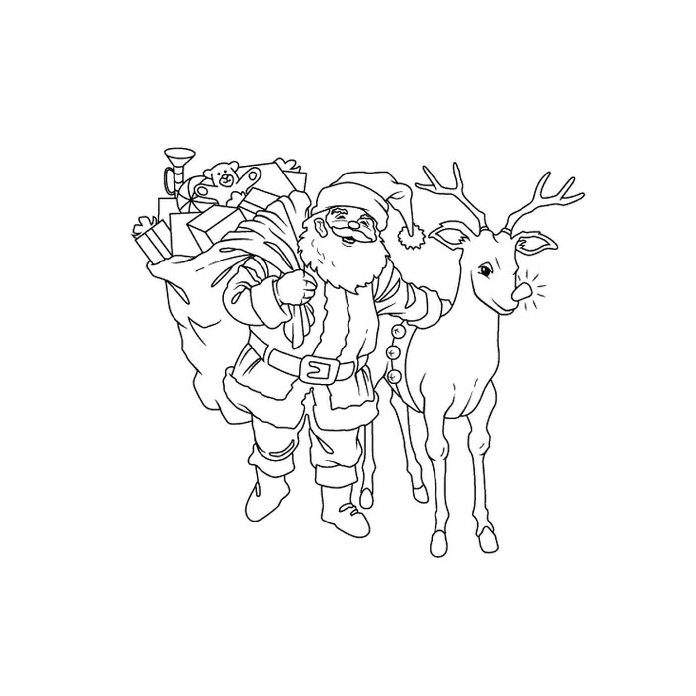  Santa con sus renos 