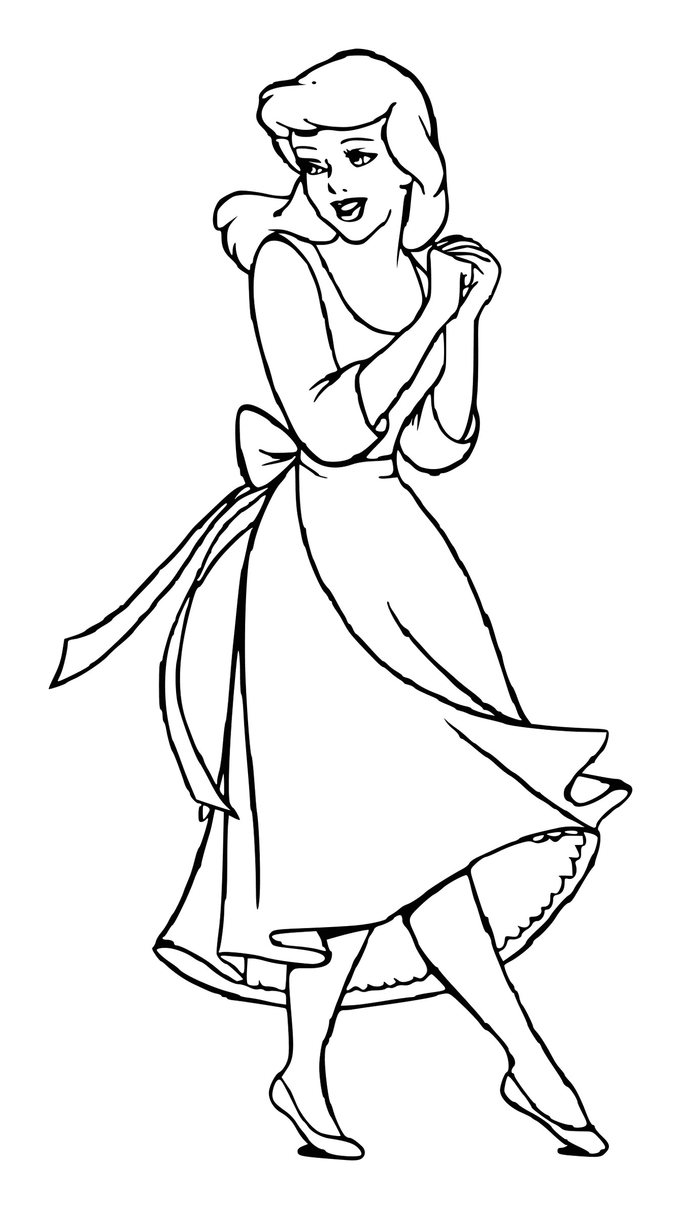  A woman in a dress 
