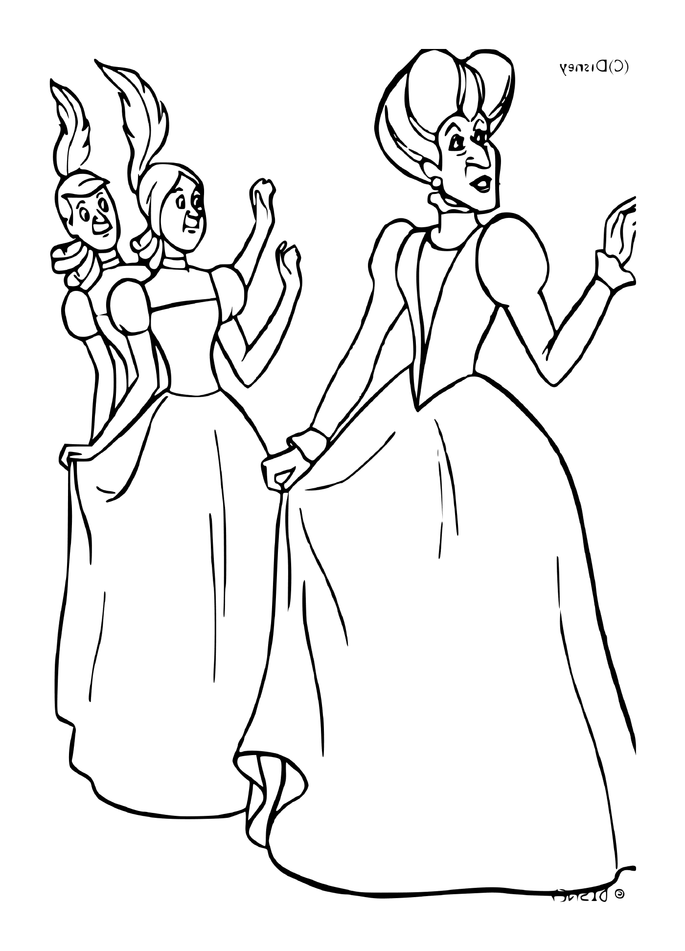  Lady Tremaine observes two people in a room 