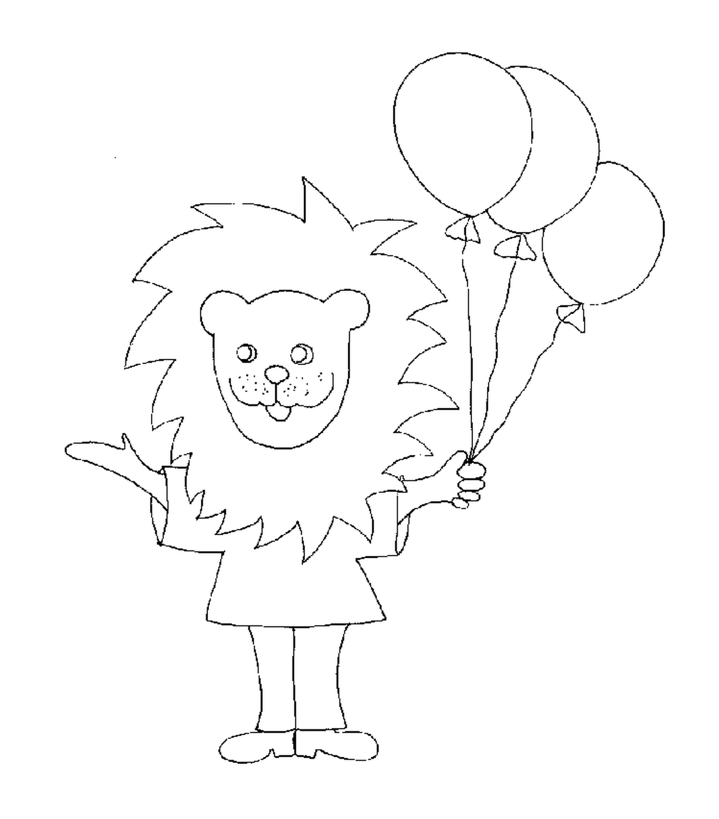  Ein Kind als Löwe für den Karneval verkleidet 