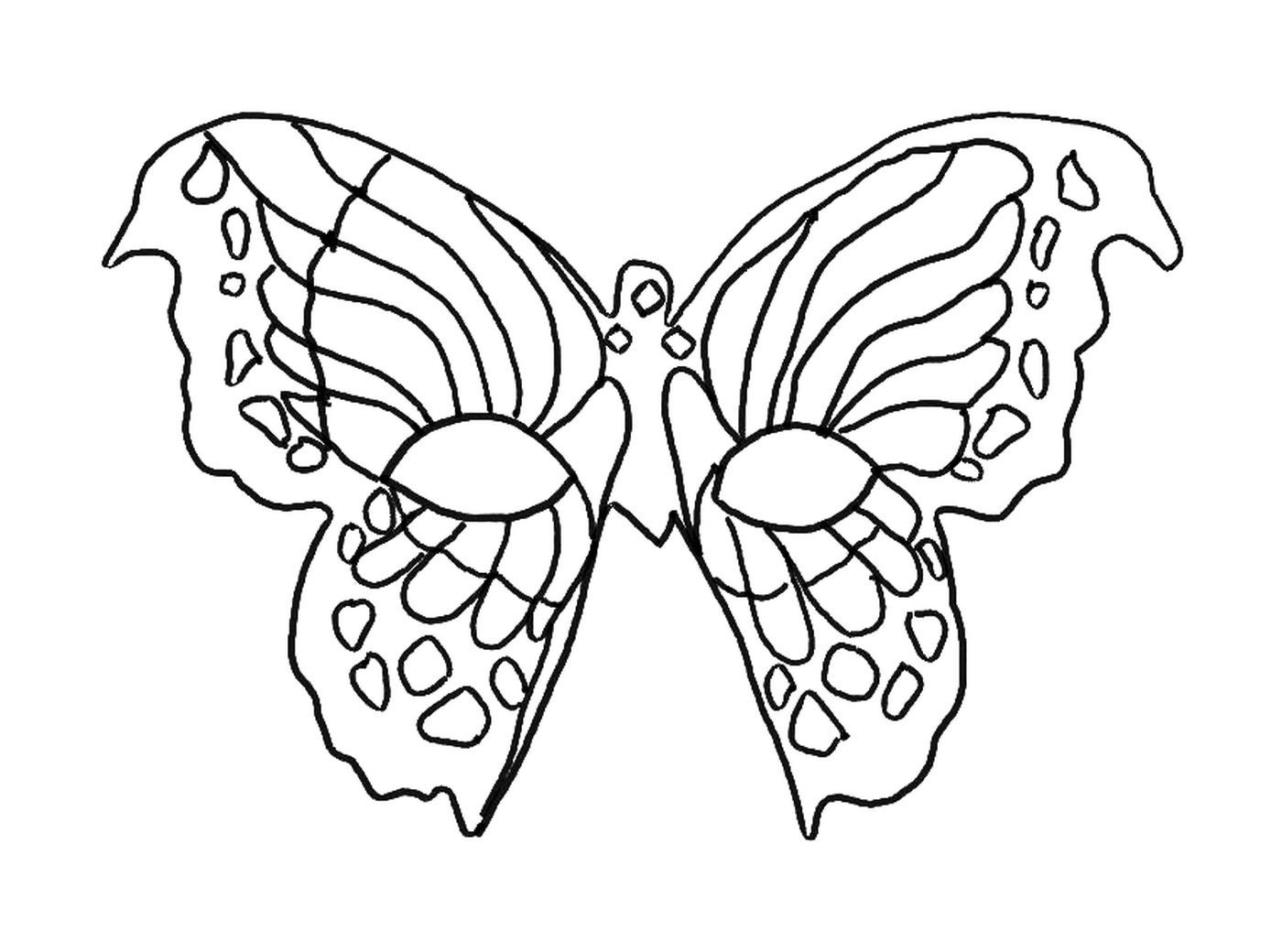 Una maschera di carnevale a forma di farfalla 