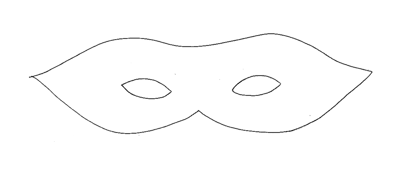 A carnival mask to color
