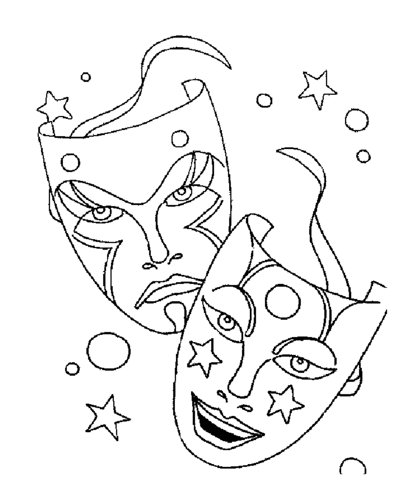  Dos máscaras para el carnaval 