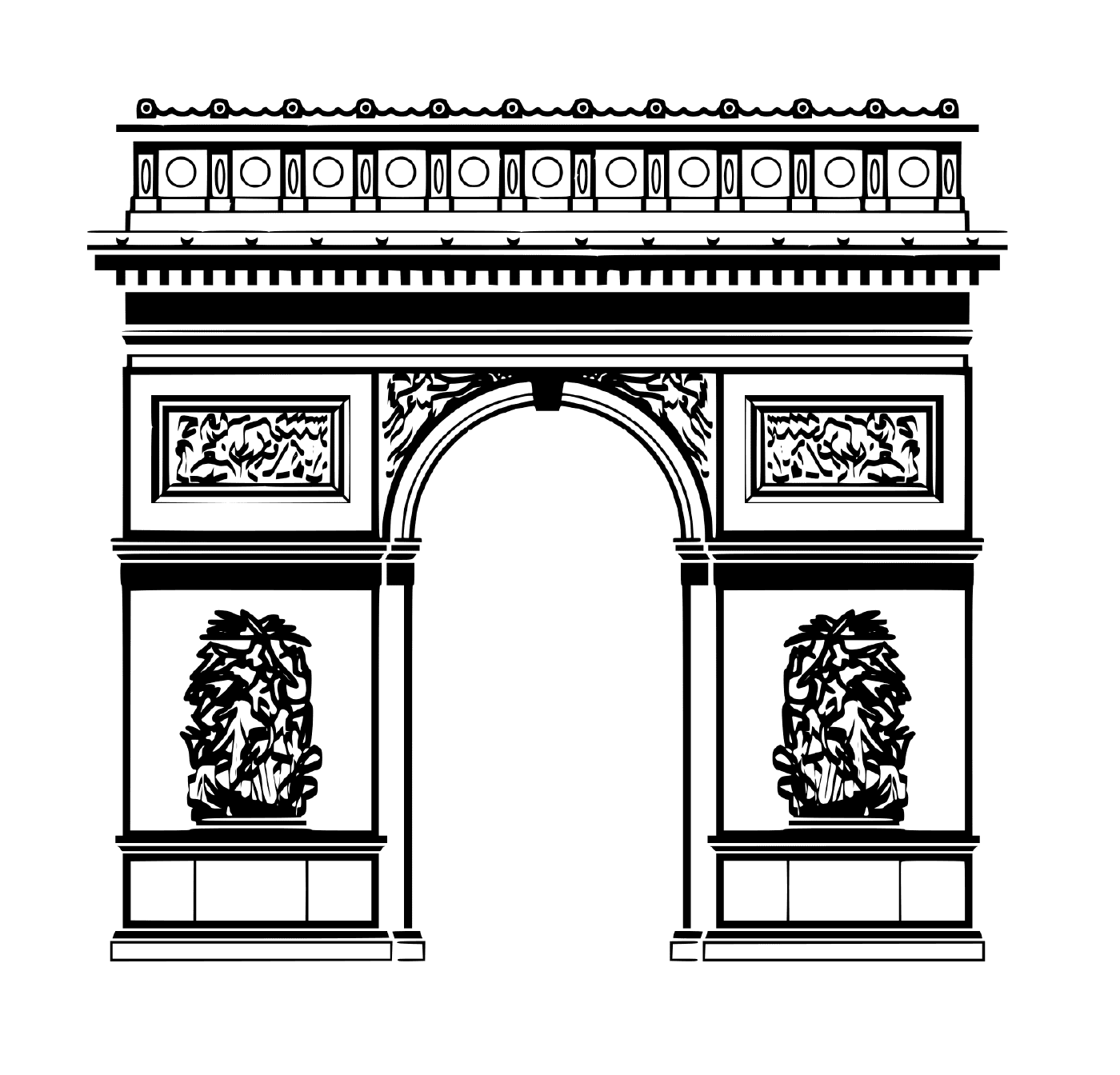  Ciudad de París Arco del Triunfo 