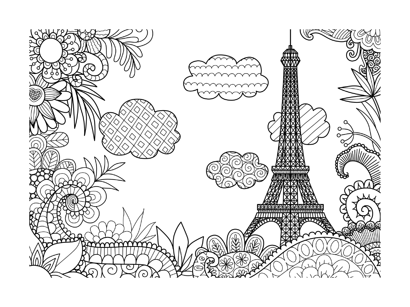 Эйфелева башня город Париж Взрослый 