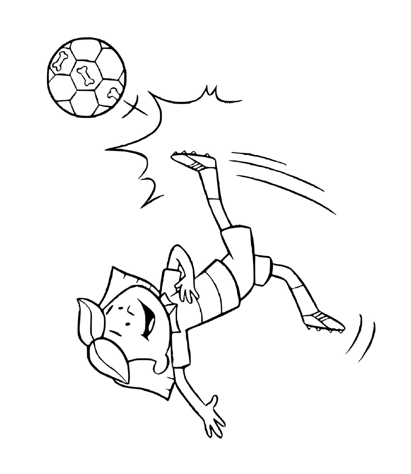  Emily spielt Fußball und punktet ein Tor 