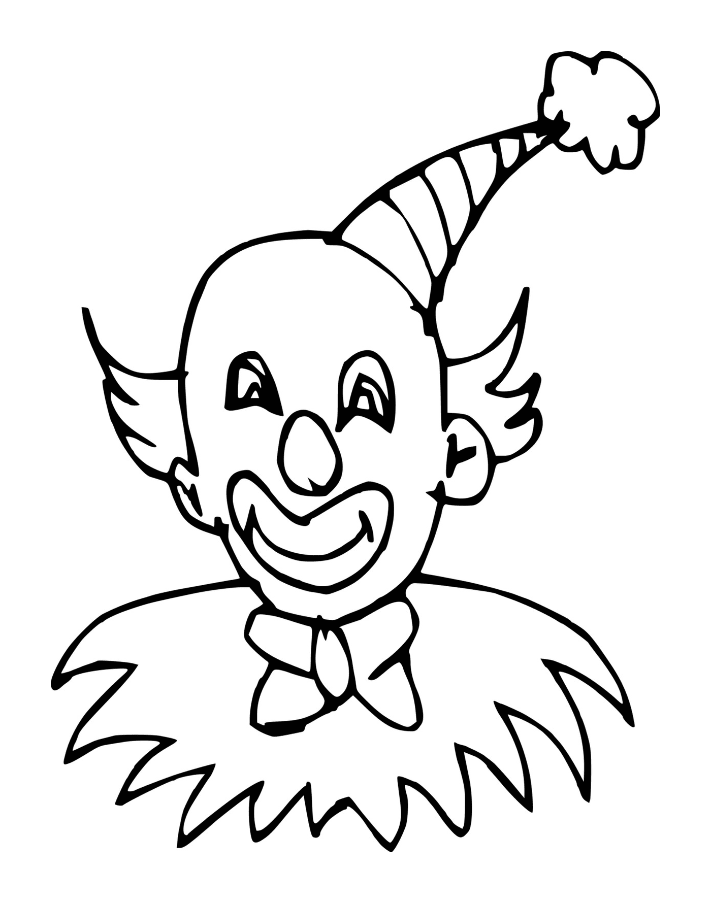 Funny bald clown with a hat 