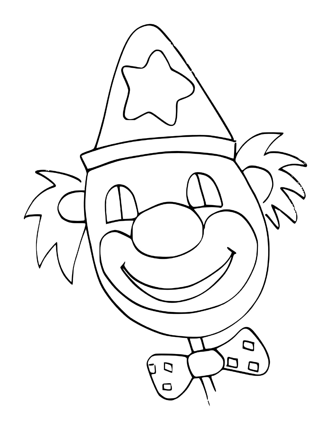  Clown with a cheerful smile to amuse children 